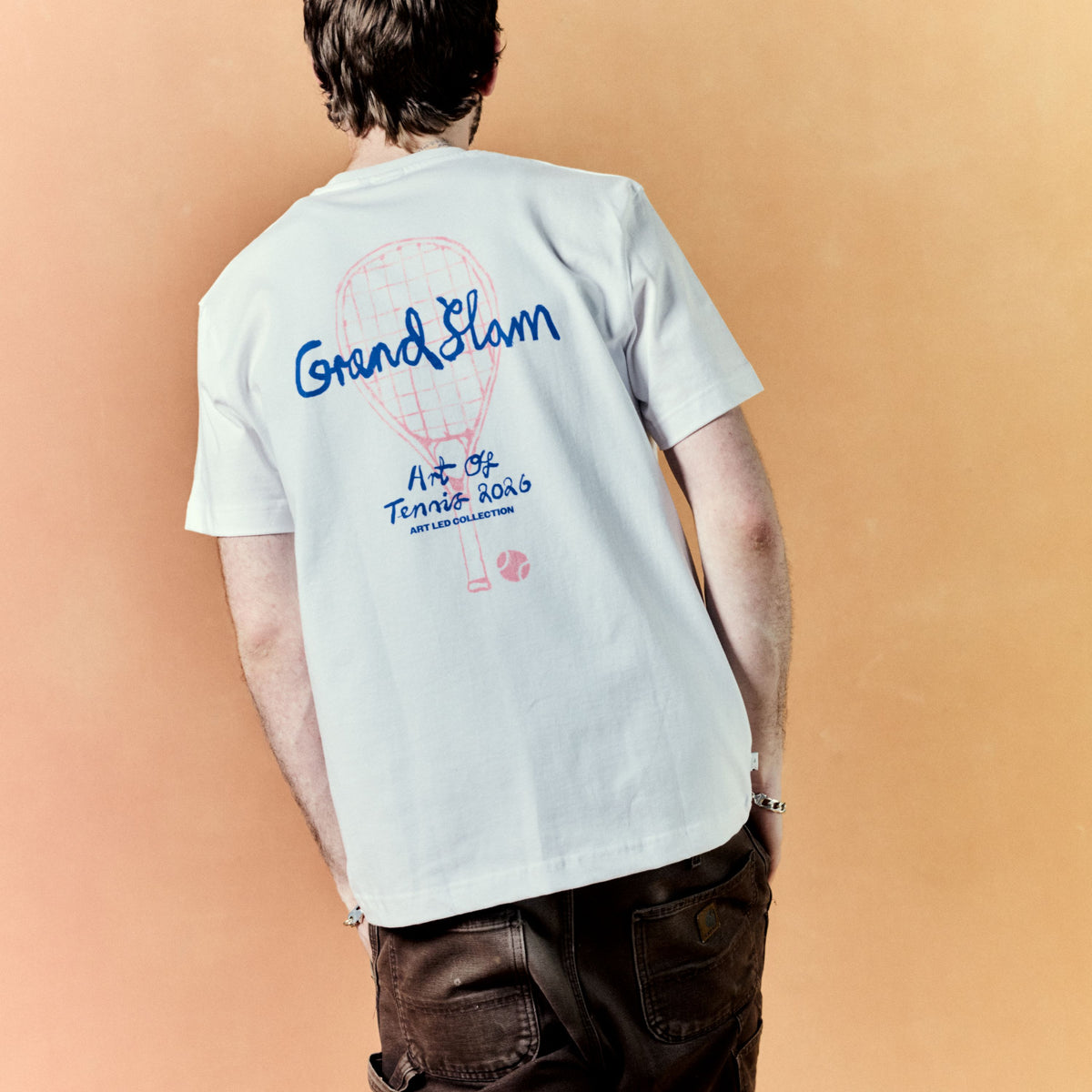 ART OF Grand Slam Sketchbook Tee | White Graphic Tennis T-shirt