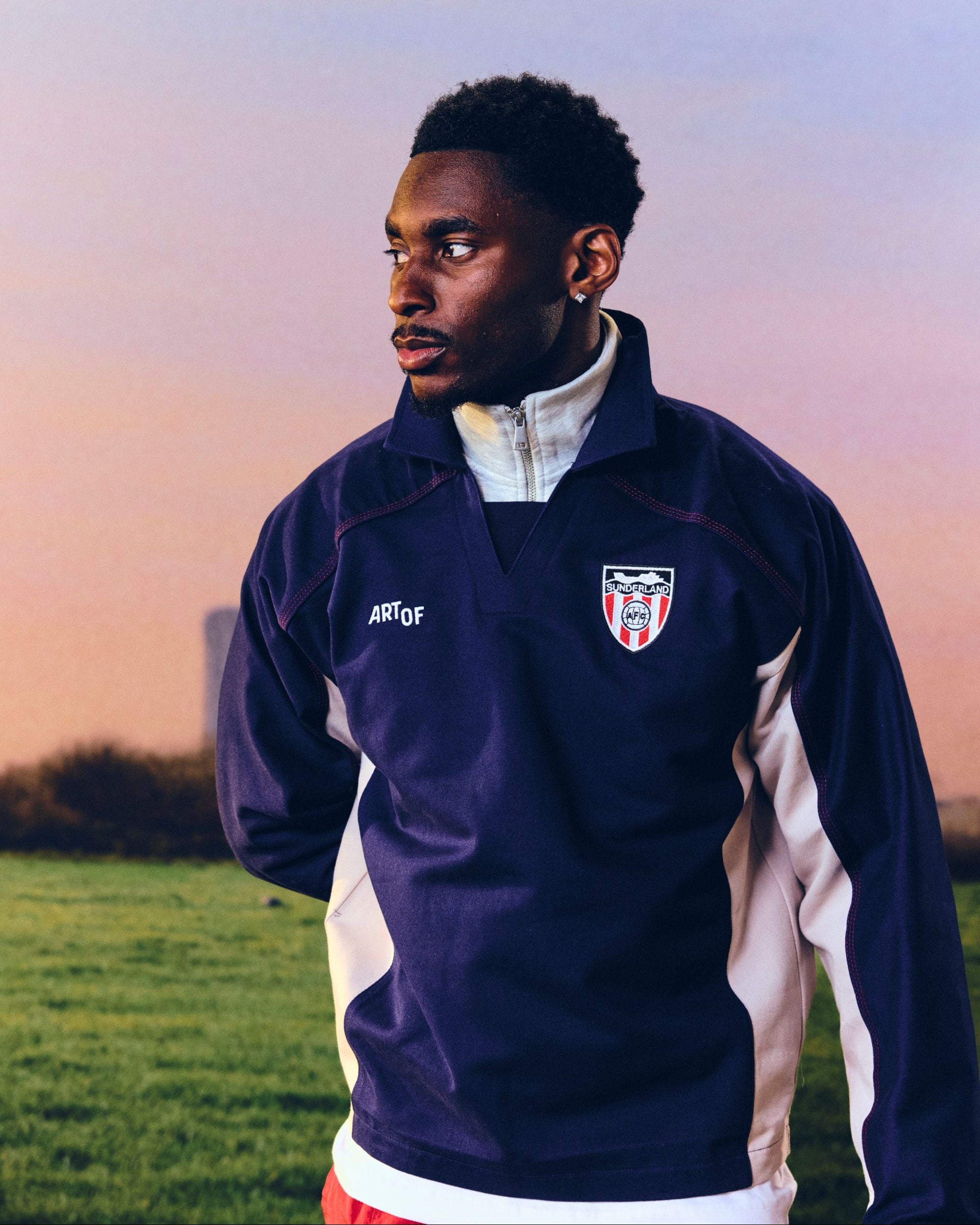 ART OF Sunderland Drill Top | Long Sleeved Embroidered Football Merch