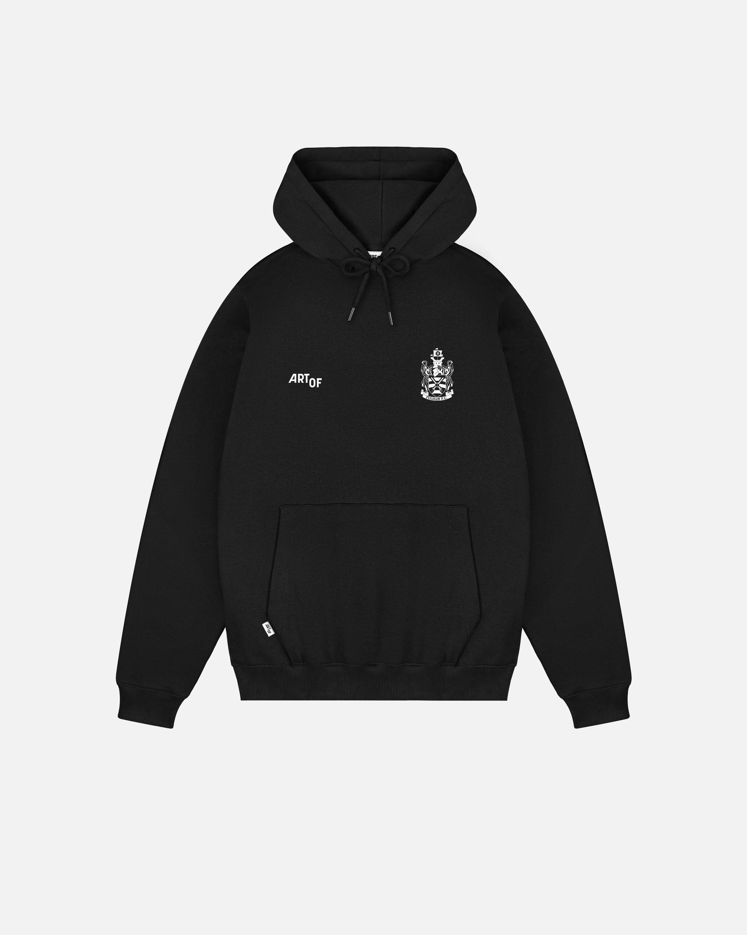 ART OF x Fulham Heritage Hoodie | Black Printed Football Sweat