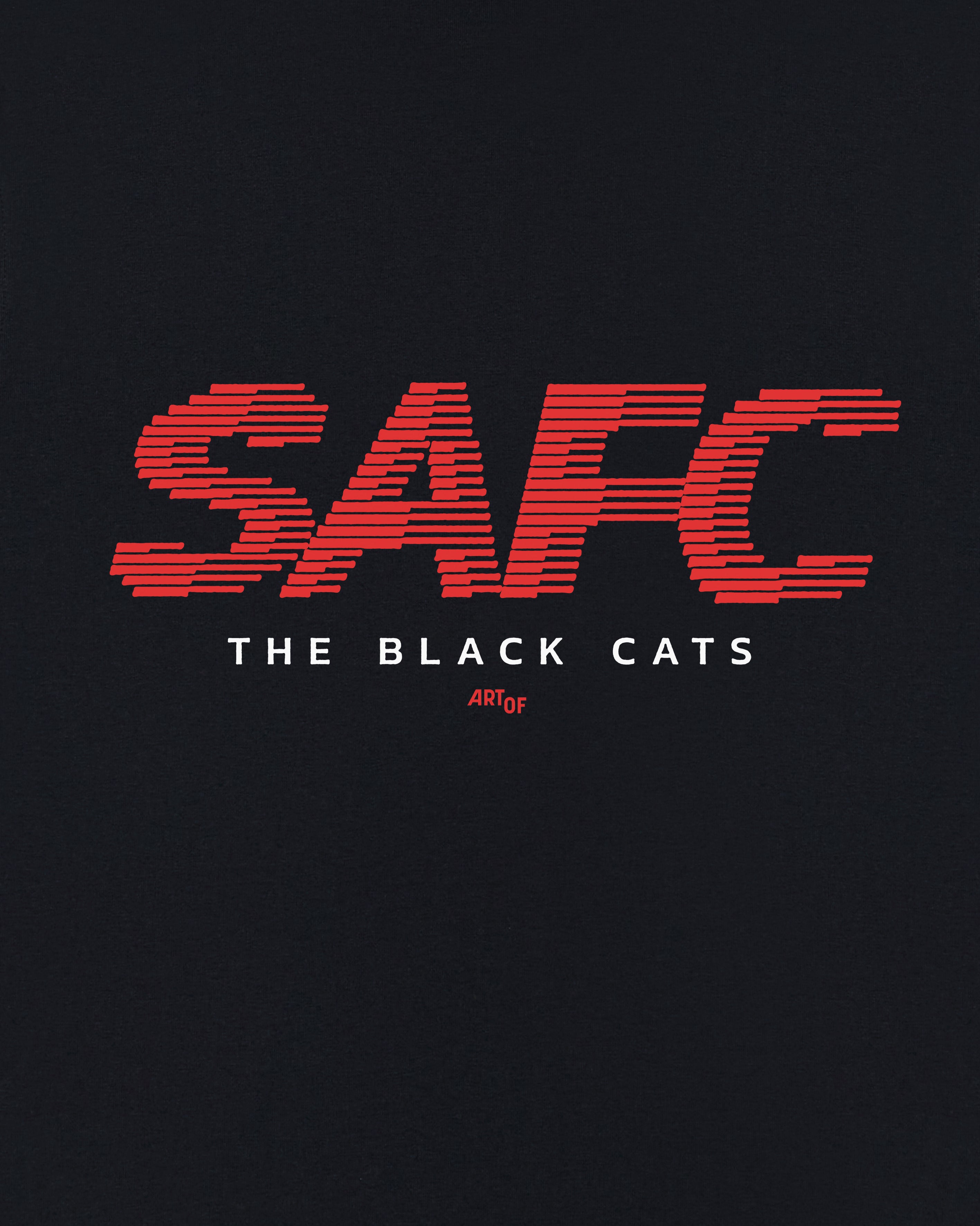 ART OF x Sunderland 00s Type Tee | SAFC Black Graphic Football T-shirt