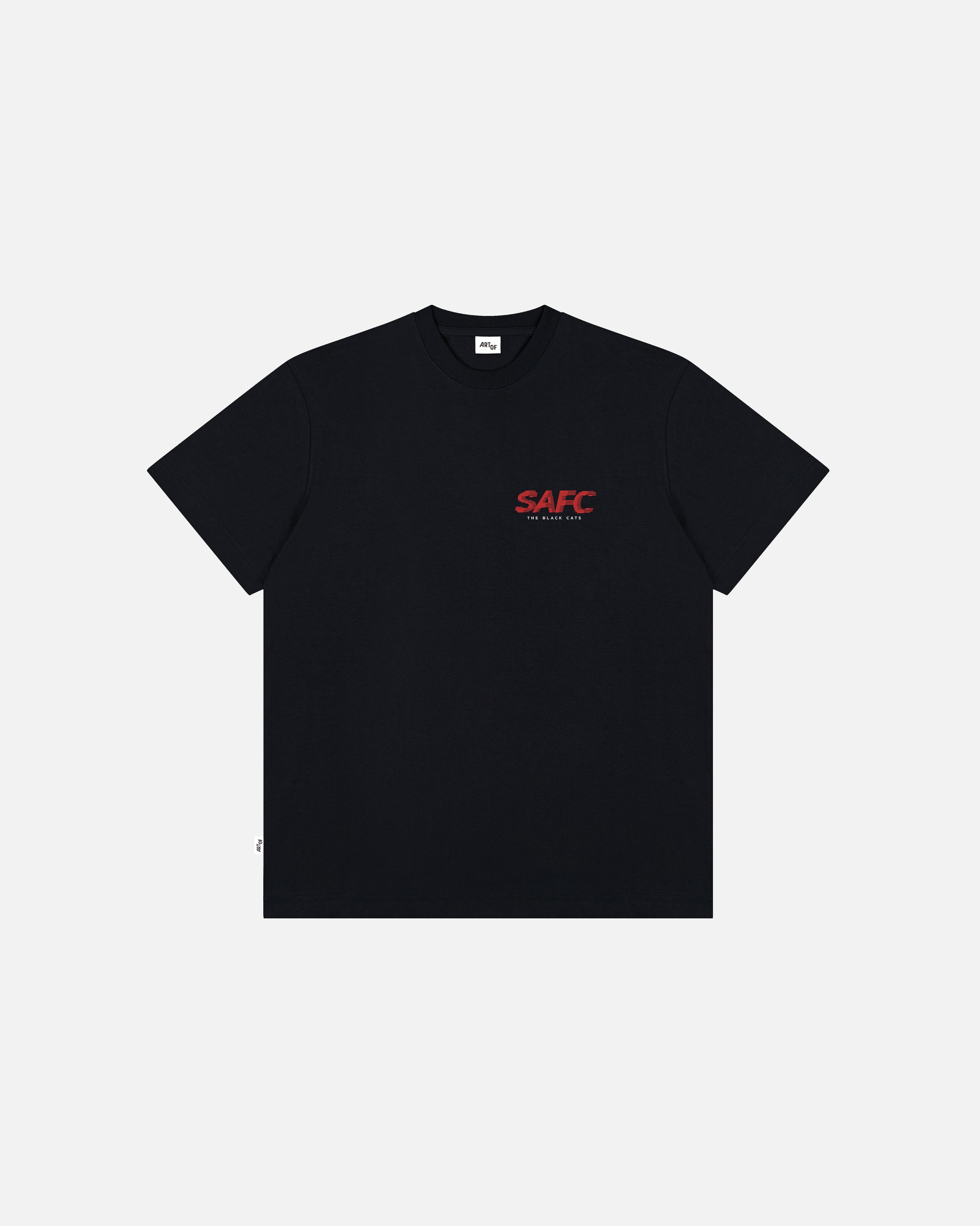 ART OF x Sunderland 00s Type Tee | SAFC Black Graphic Football T-shirt