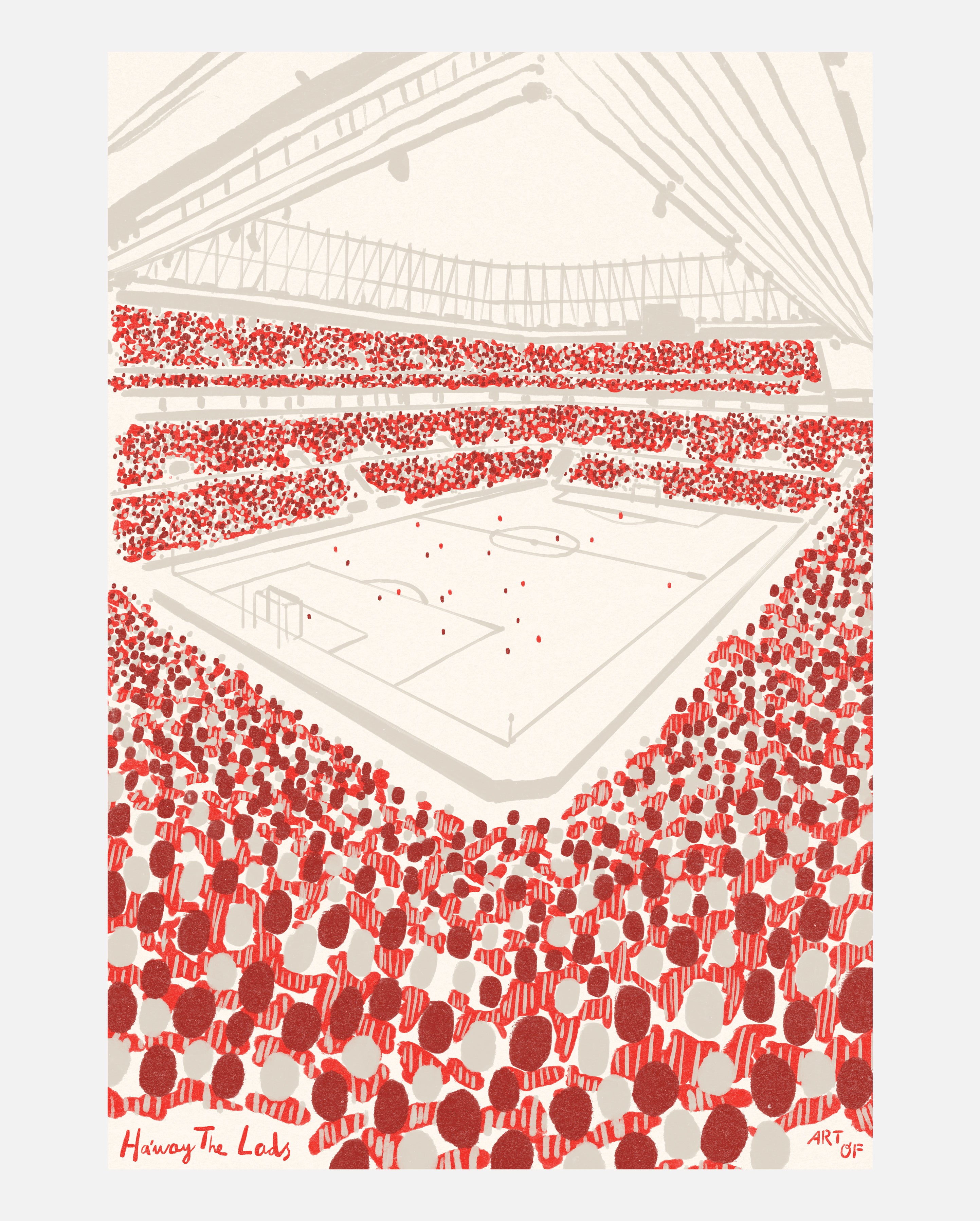 ART OF x Sunderland 12th Man Framed Football Print | SAFC Wall Art