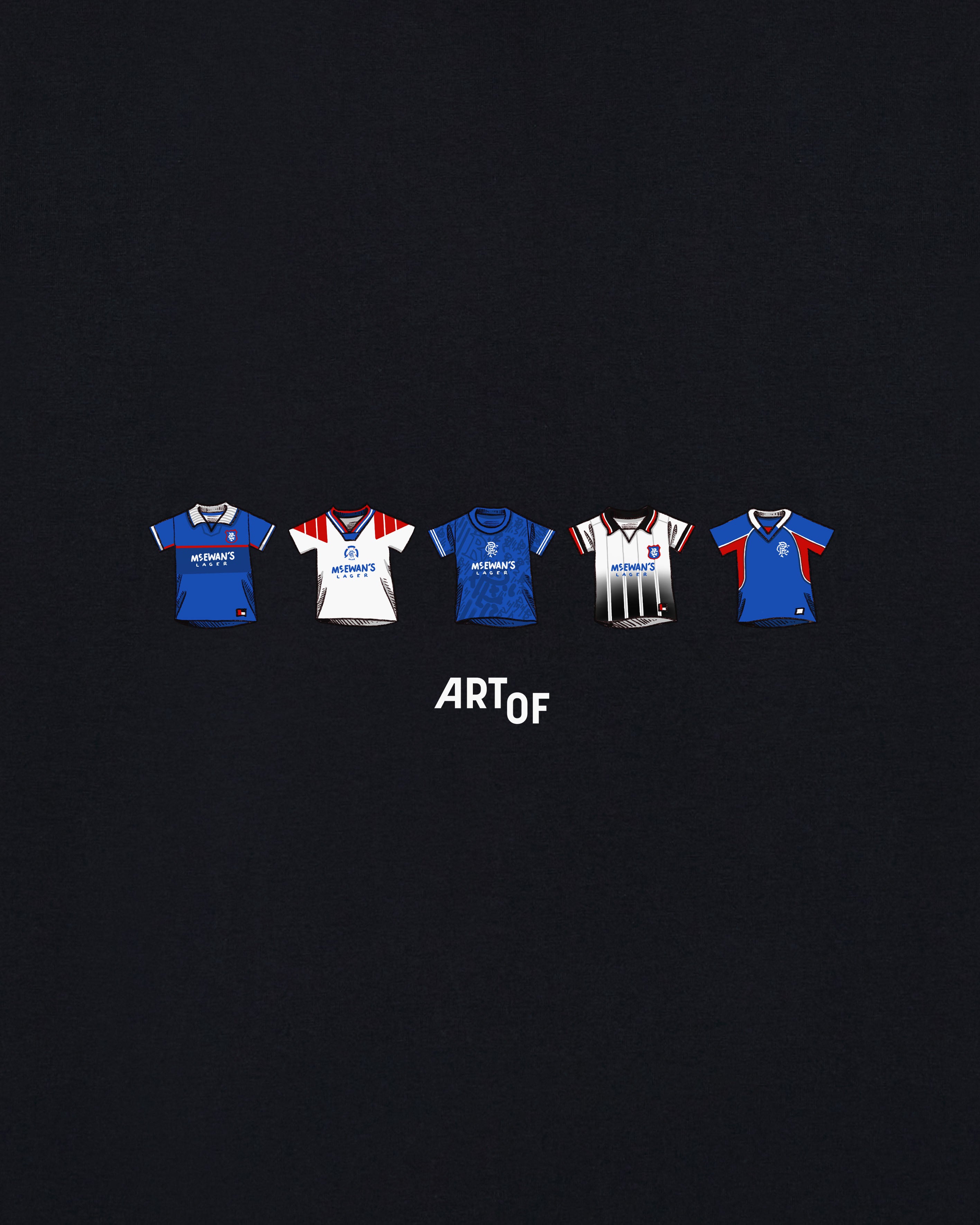 ART OF Football RFC Printed Classics Tee | AOF Black Graphic T-shirt