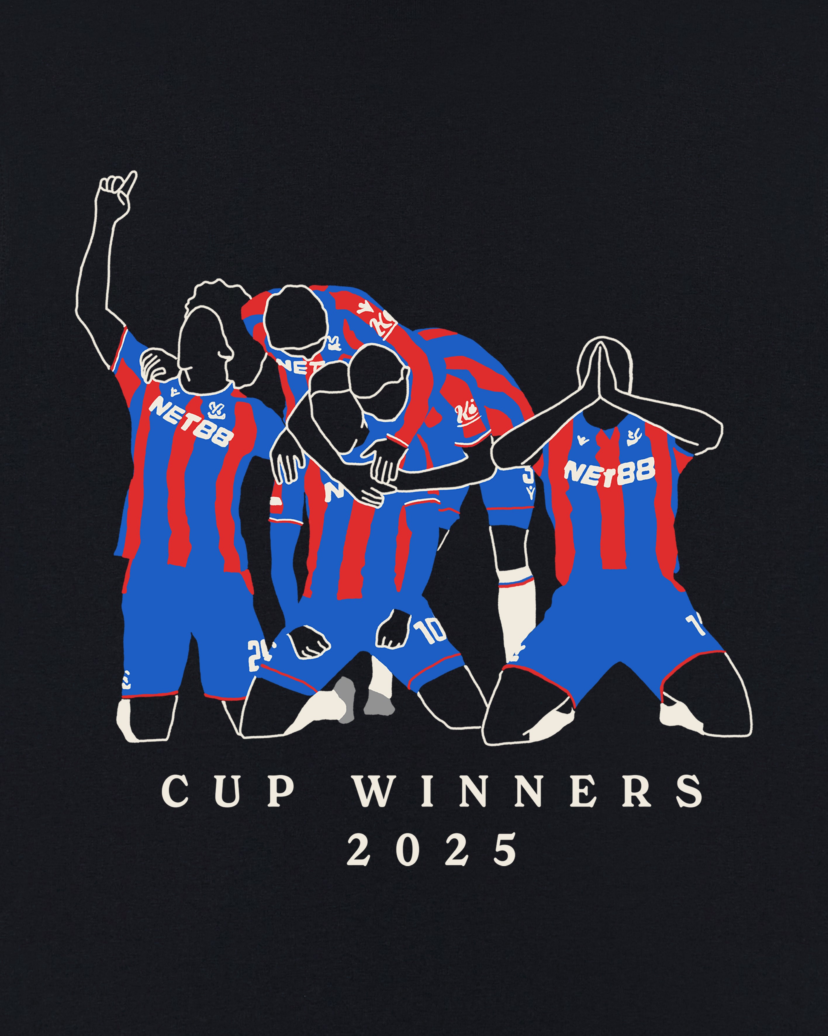 ART OF x Crystal Palace Cup Winners | CPFC Black Football T-shirt