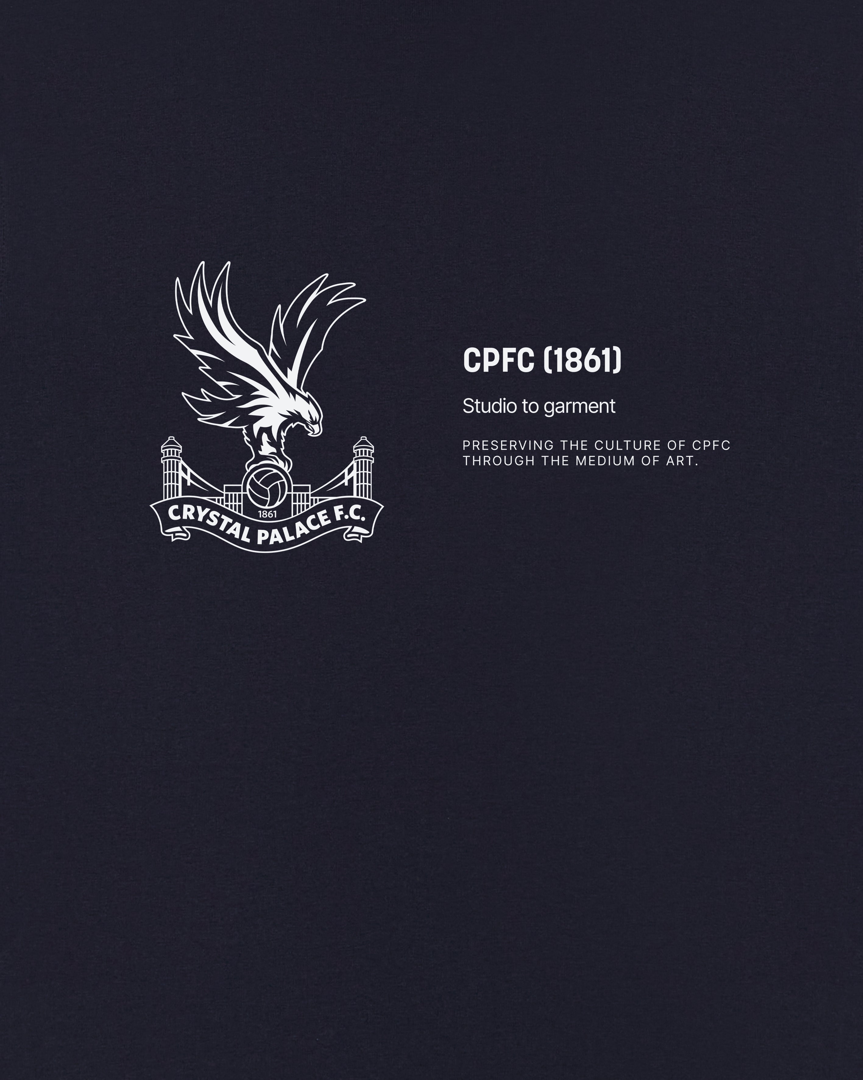 ART OF x Crystal Palace Gallery Tee | Navy Graphic Football T-shirt