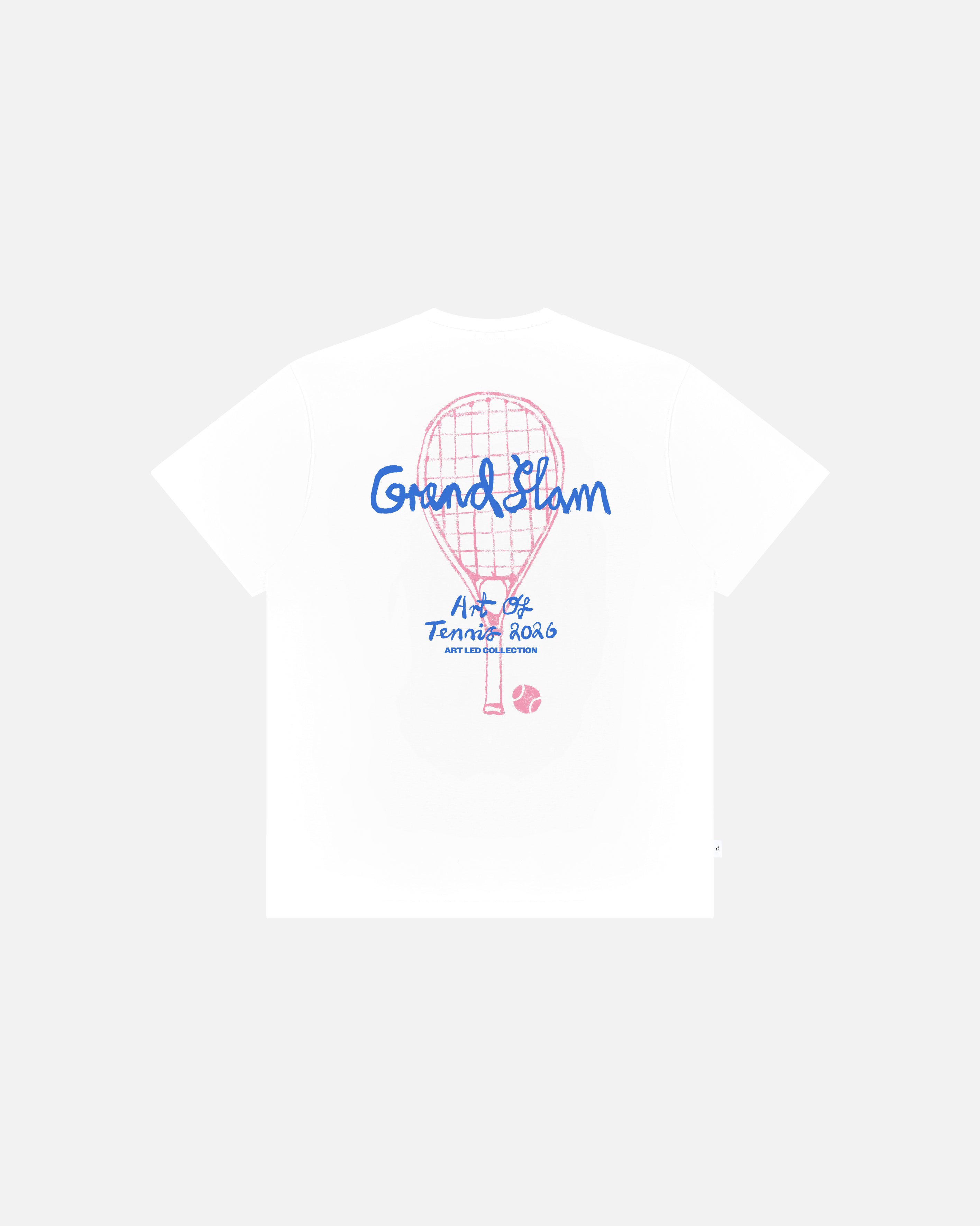ART OF Grand Slam Sketchbook Tee | White Graphic Tennis T-shirt