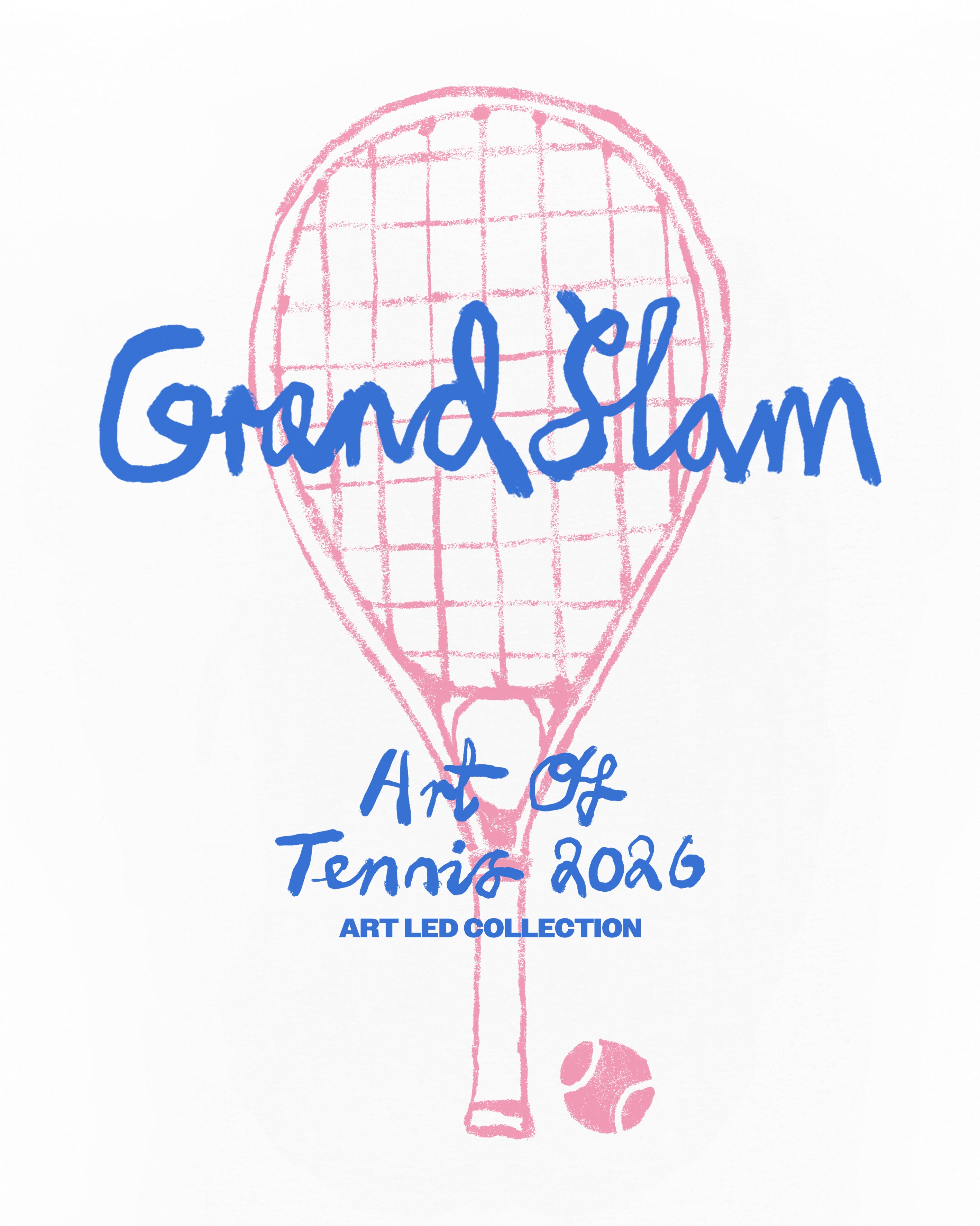 ART OF Grand Slam Sketchbook Tee | White Graphic Tennis T-shirt