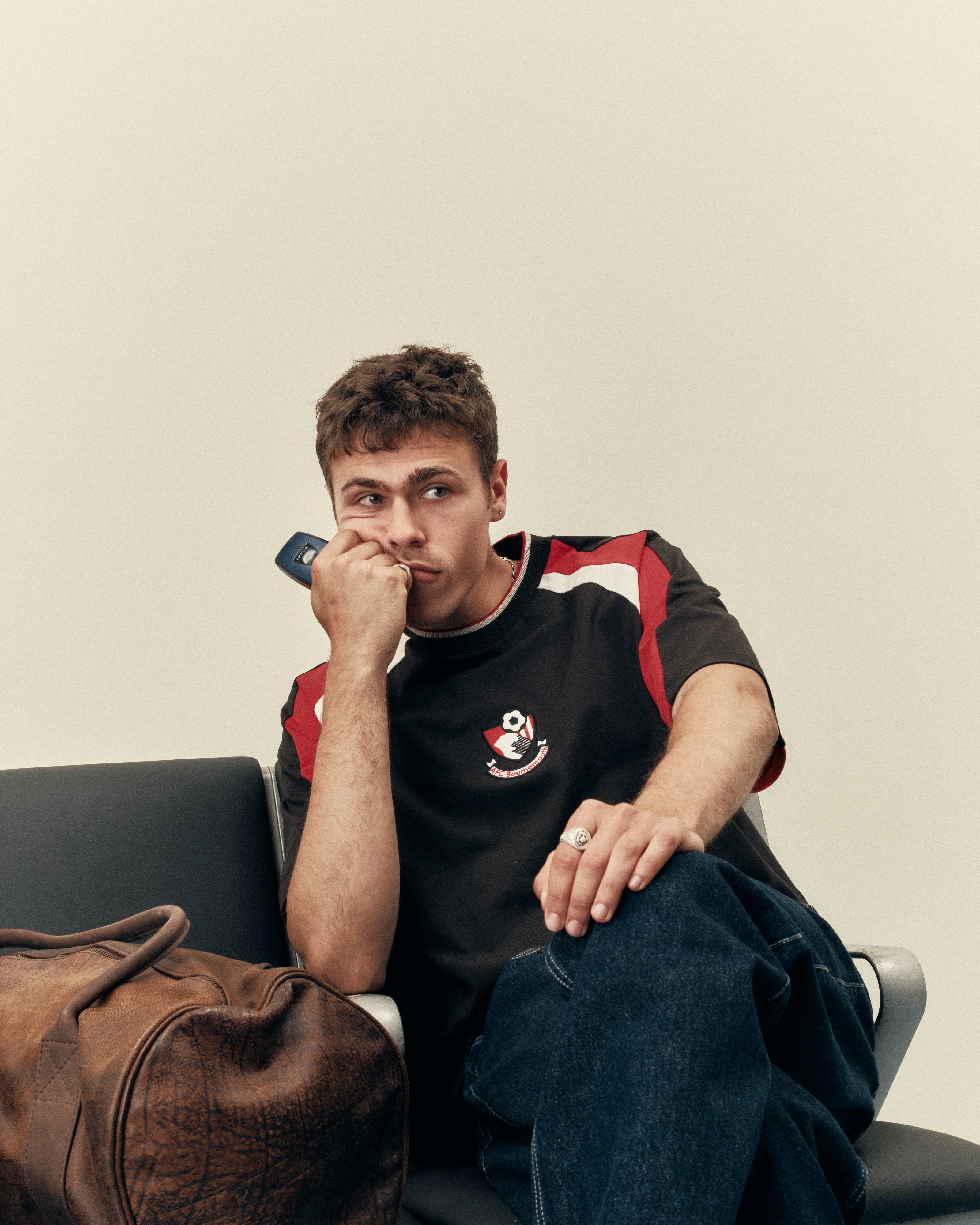 AOF x Bournemouth 90s Heavyweight Panelled T-shirt | Art of Football