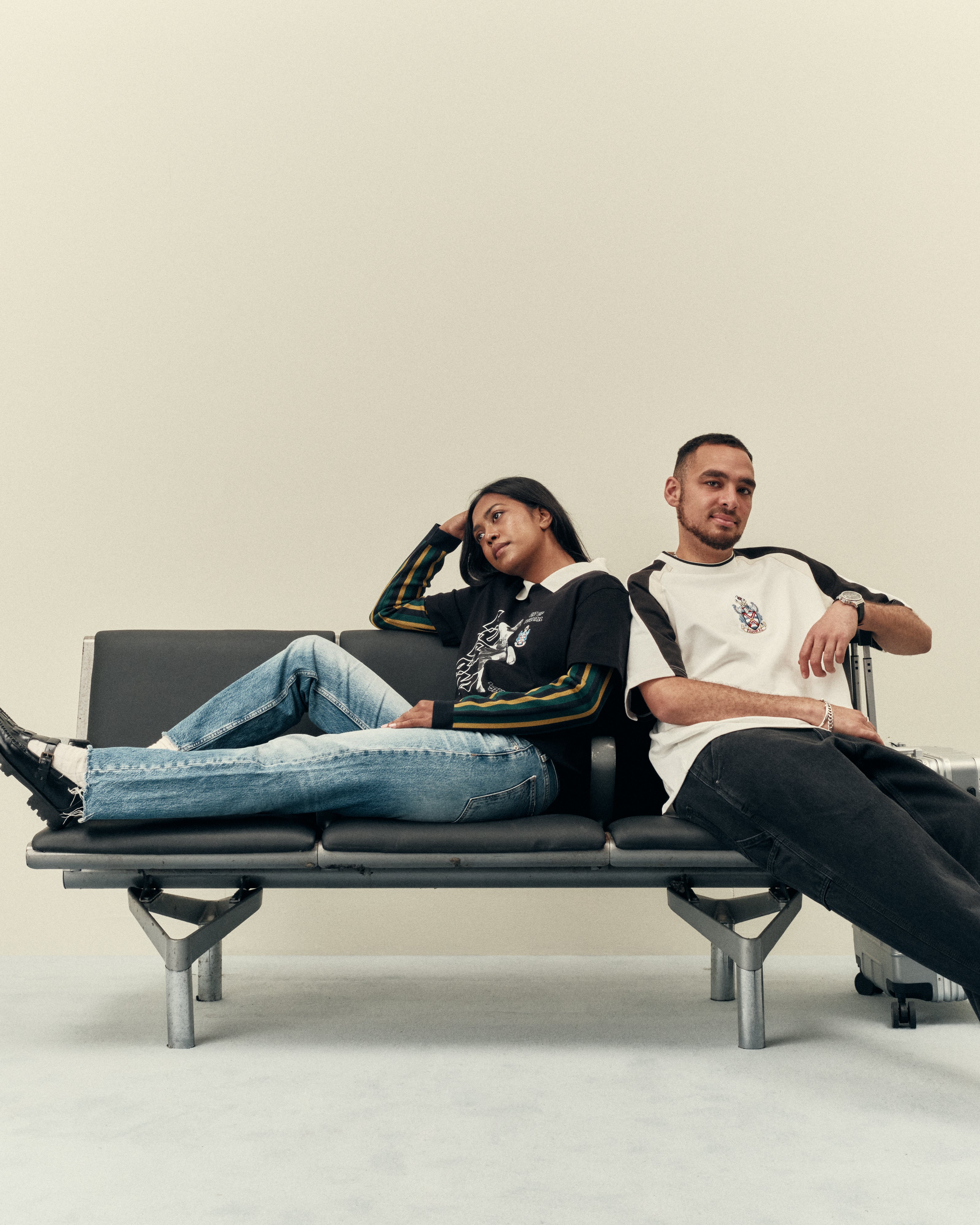 AOF x Fulham 90s Heavyweight Panelled T-shirt | Art of Football