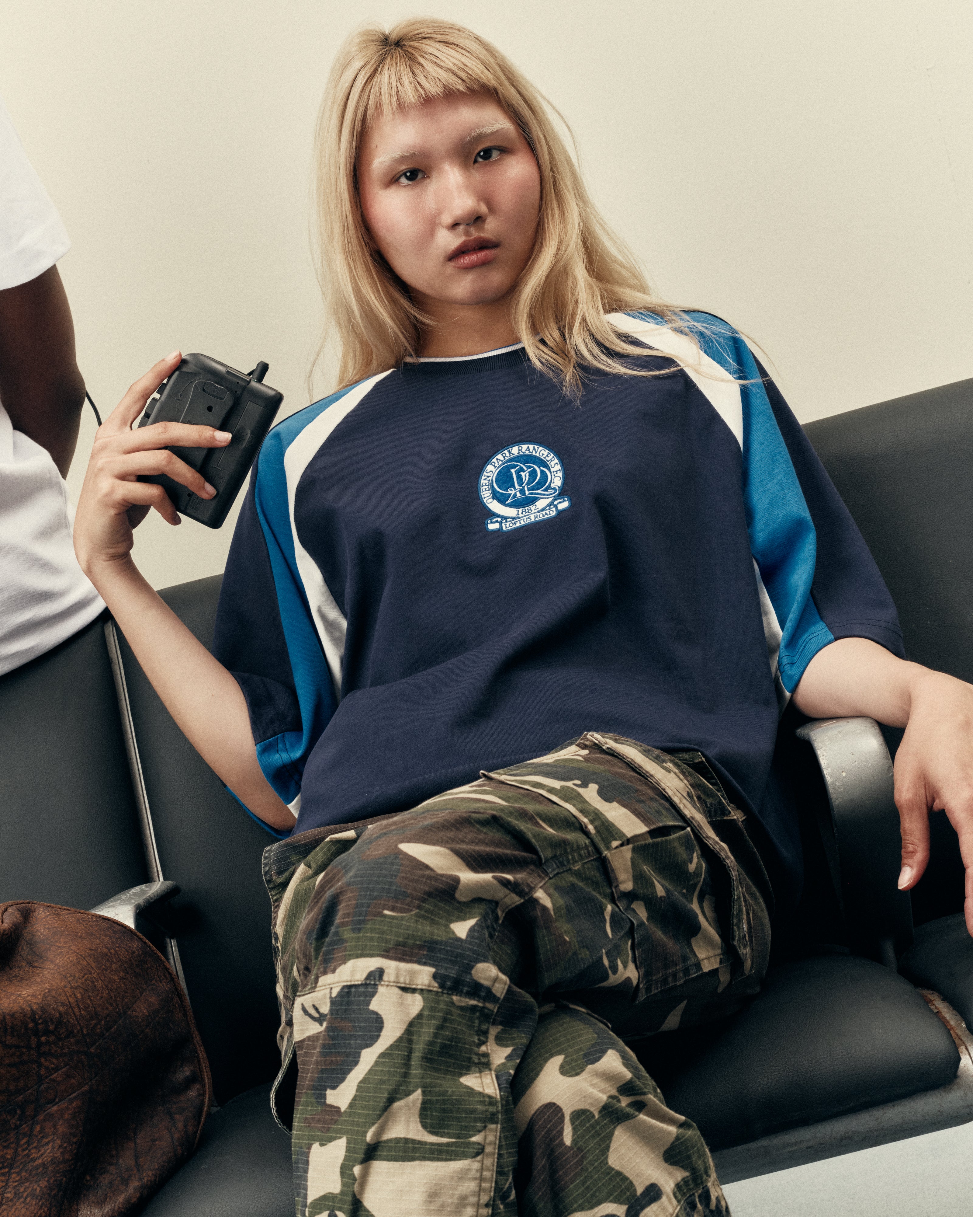 AOF x QPR 90s Heavyweight Panelled T-shirt | Art of Football