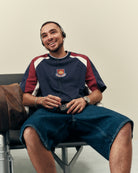 AOF x West Ham 90s Heavyweight Panelled T-shirt | Art of Football