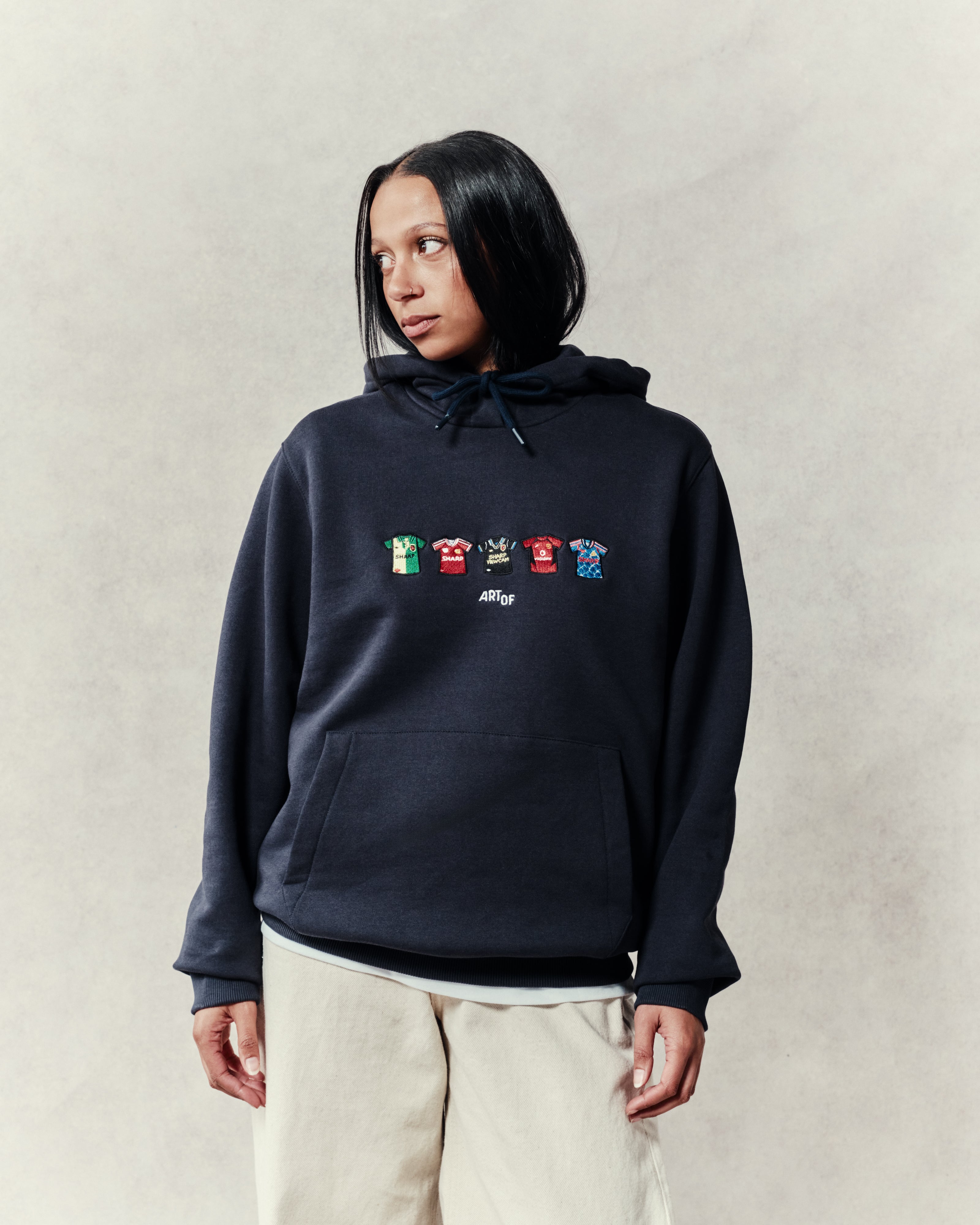 ART OF x Embroidered United Classics Navy Hoodie | Shop Football