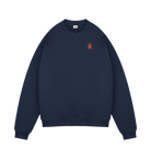 Navy Printed Sweater Front