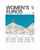 AOF Women's Euros 2025 Tour T-Shirt | White Graphic Tee | Art of Football