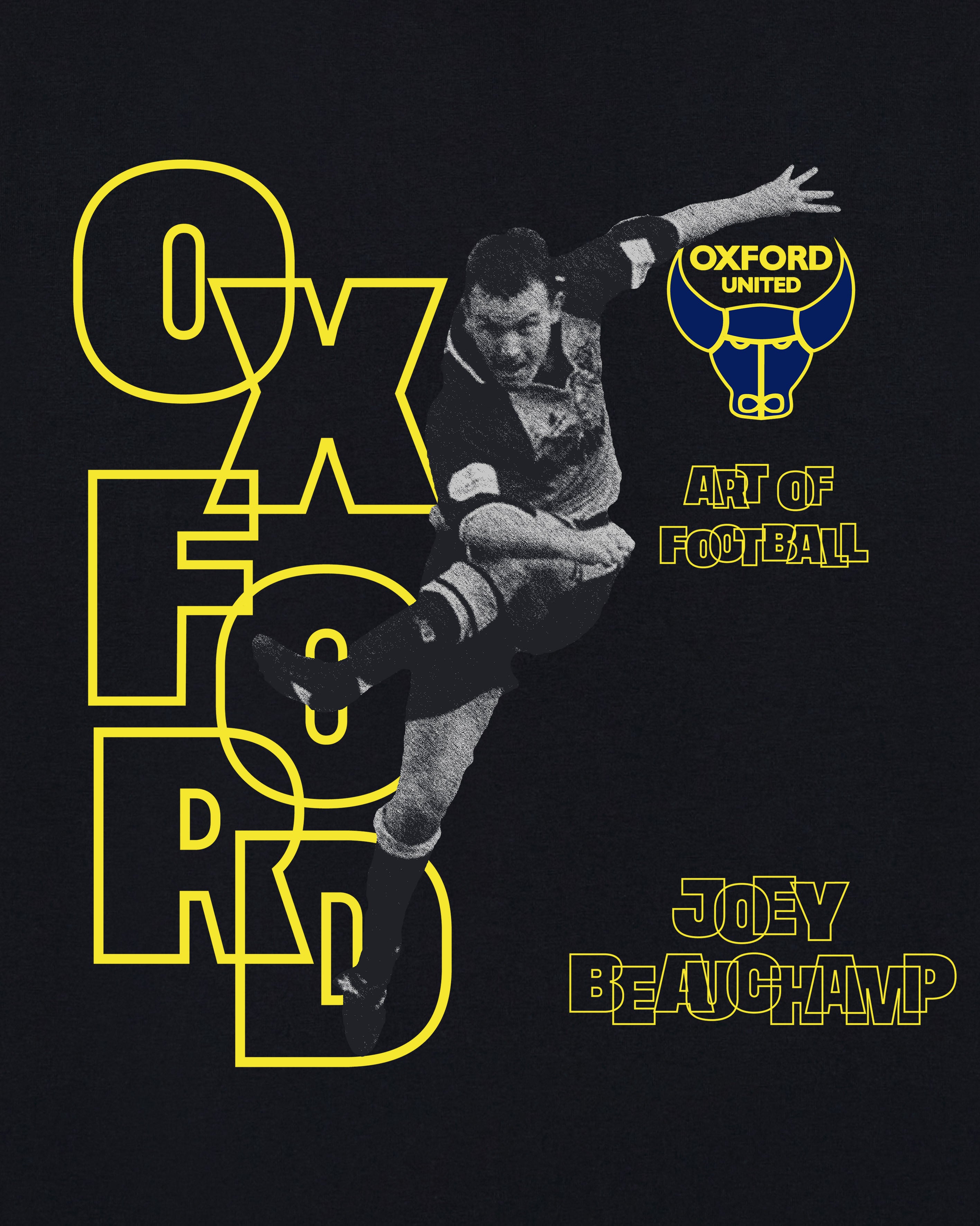 AOF x Oxford Beauchamp Tee | Black T-shirt | Art of Football