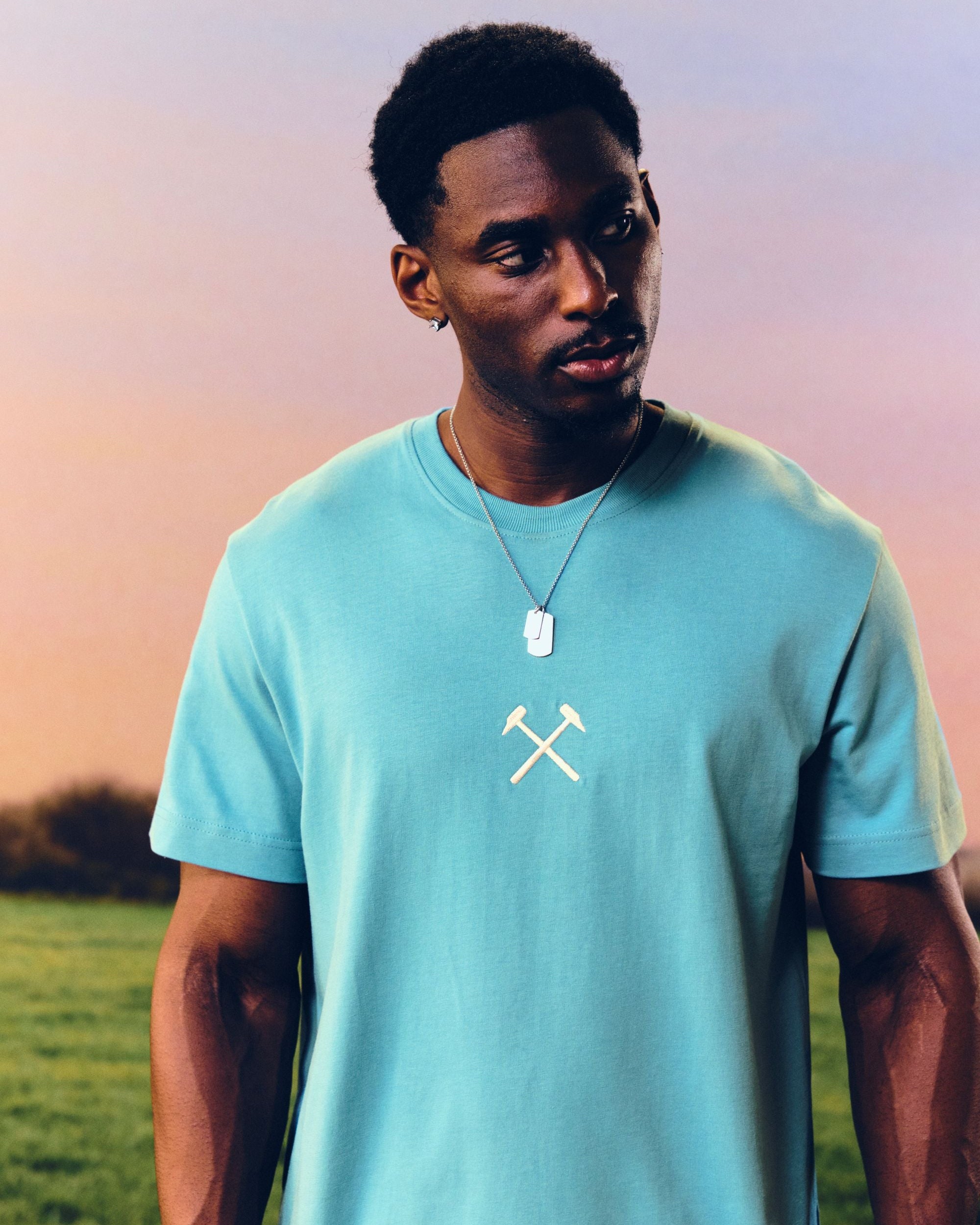 ART OF x West Ham Embroidered Teal Tee | Football T-shirt