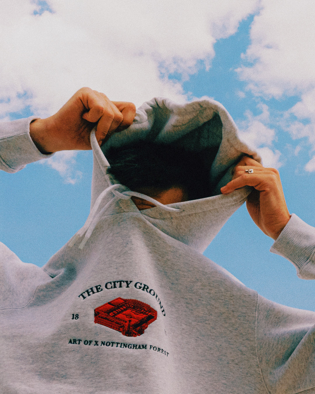 ART OF x Forest Stadium Hoodie | NFFC Grey Embroidered Football Sweat