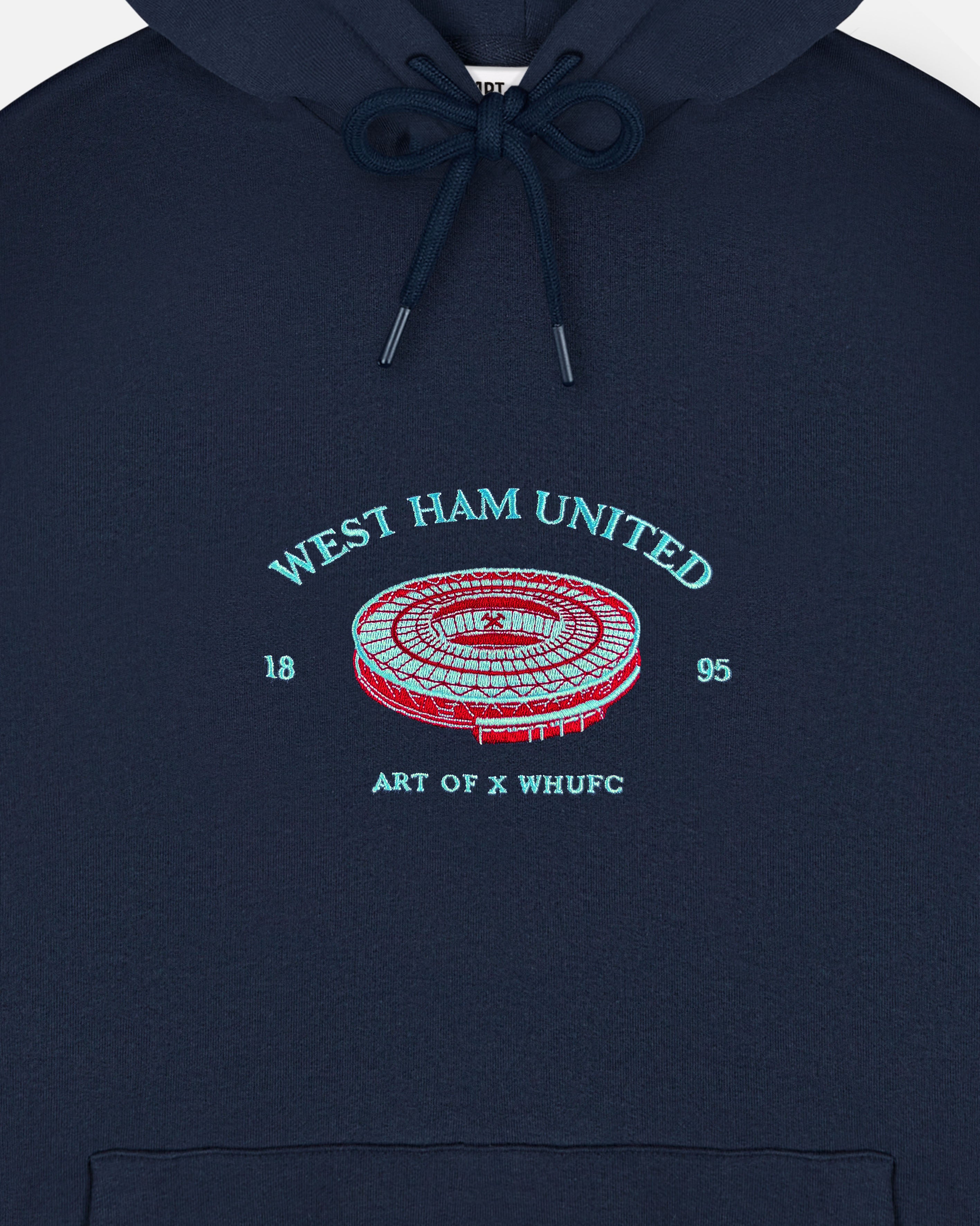 ART OF x West Ham Stadium Hoodie | Navy Embroidered Football Sweat
