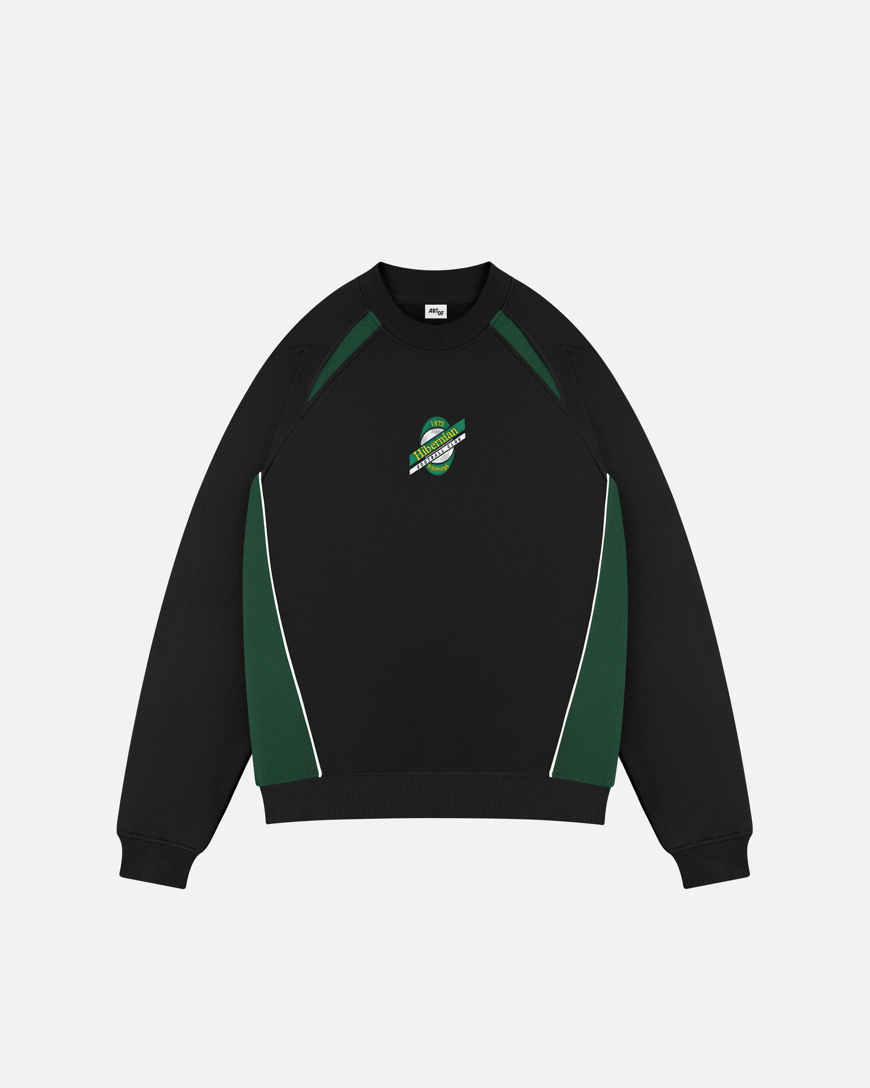 ART OF Football x Hibernian Black Panelled Sweat | AOF x HFC