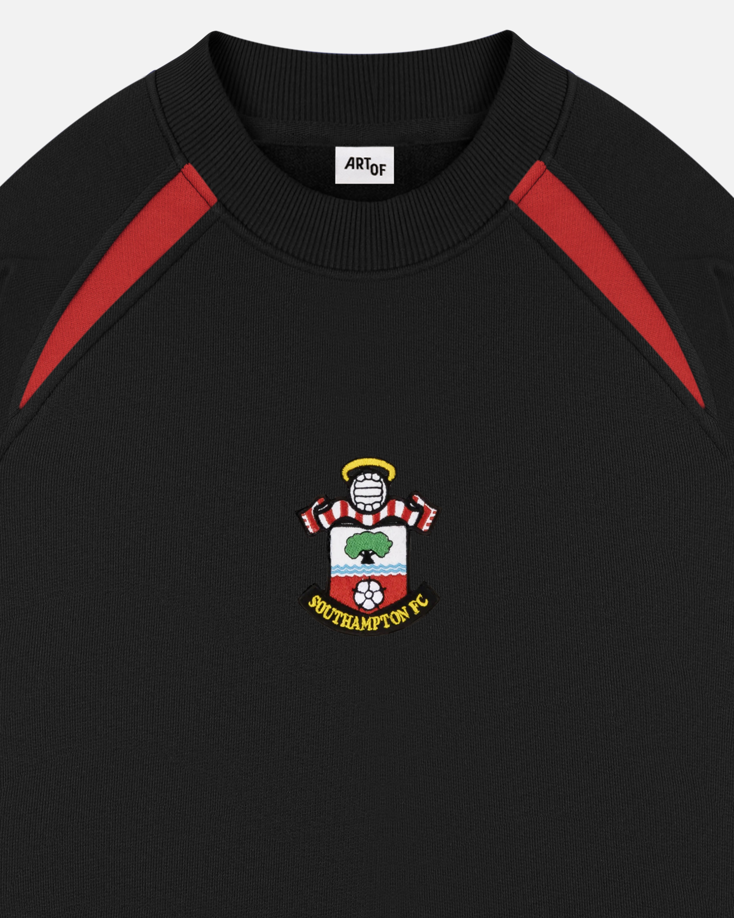 ART OF Football x Southampton Black Panelled Sweat | AOF x SFC