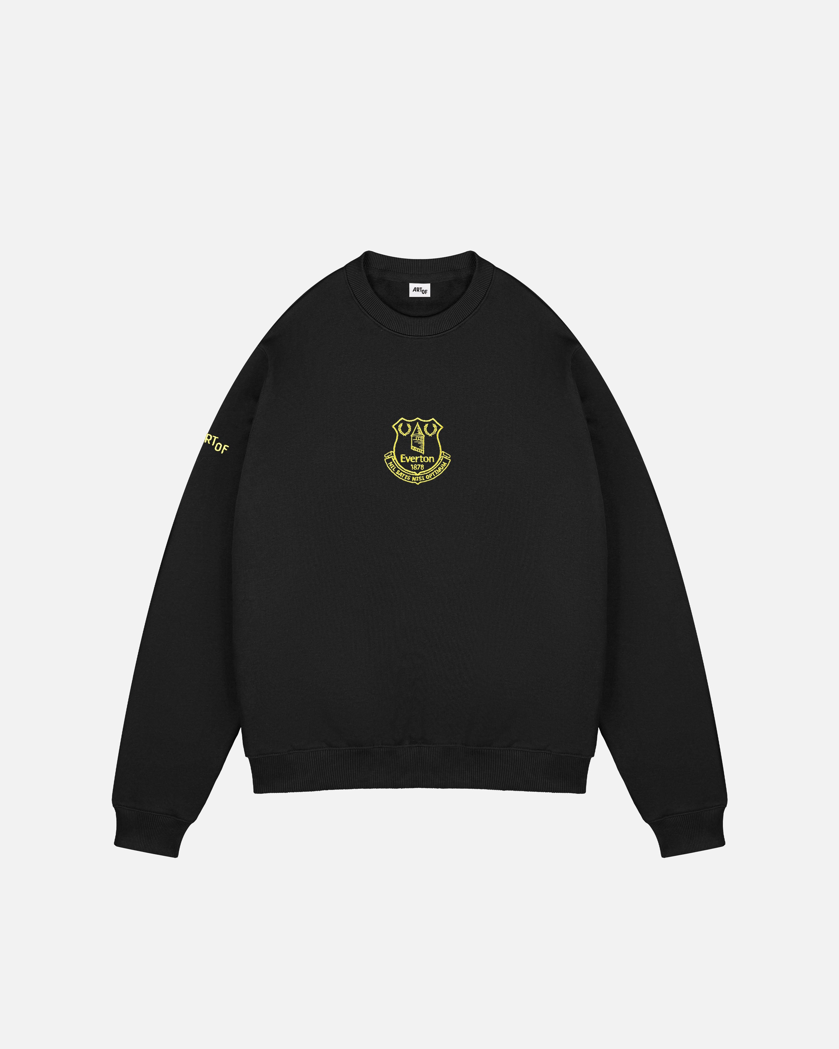 ART OF x Everton Single Colour Crest Sweat | EFC Black Football Jumper