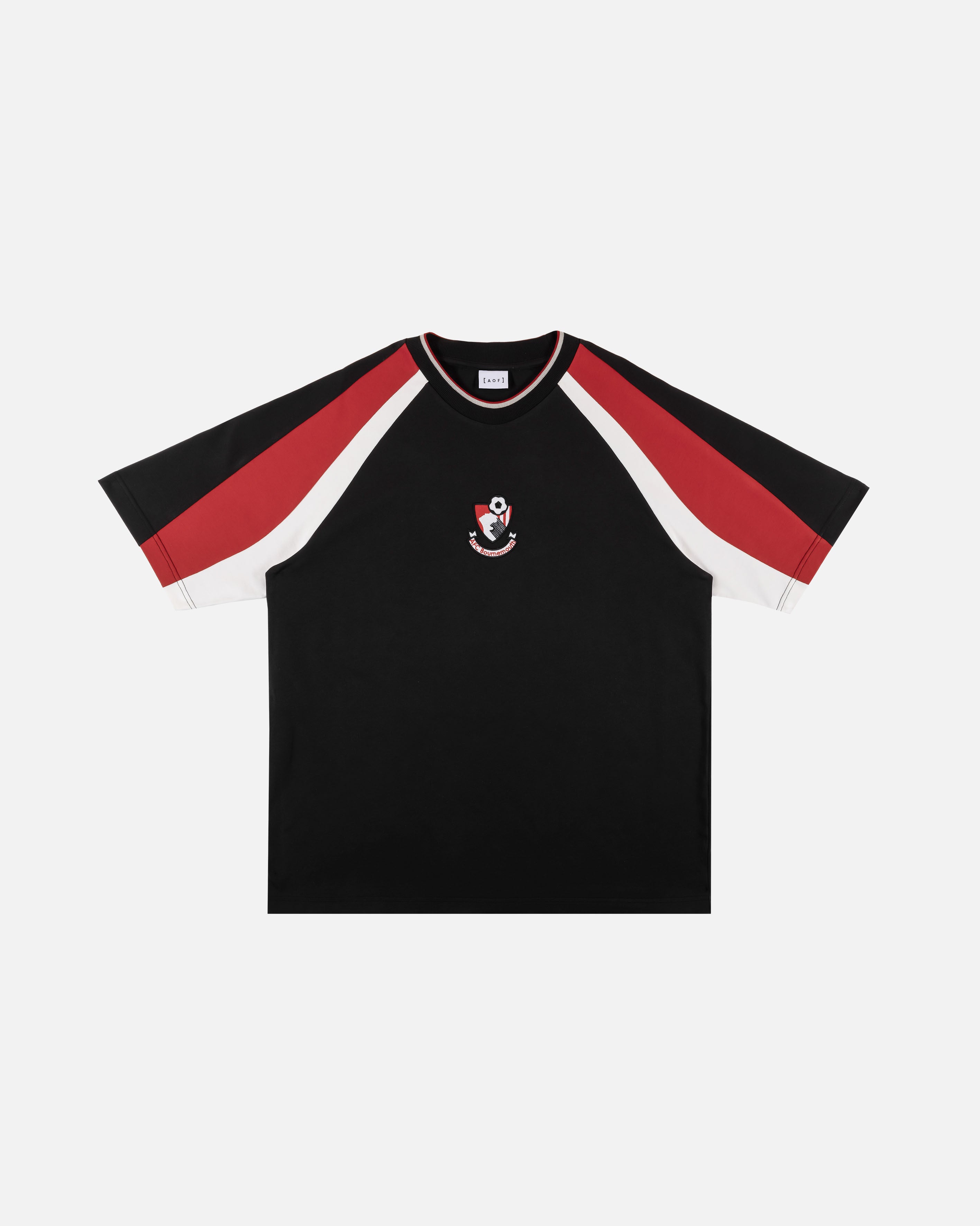 AOF x Bournemouth 90s Heavyweight Panelled T-shirt | Art of Football