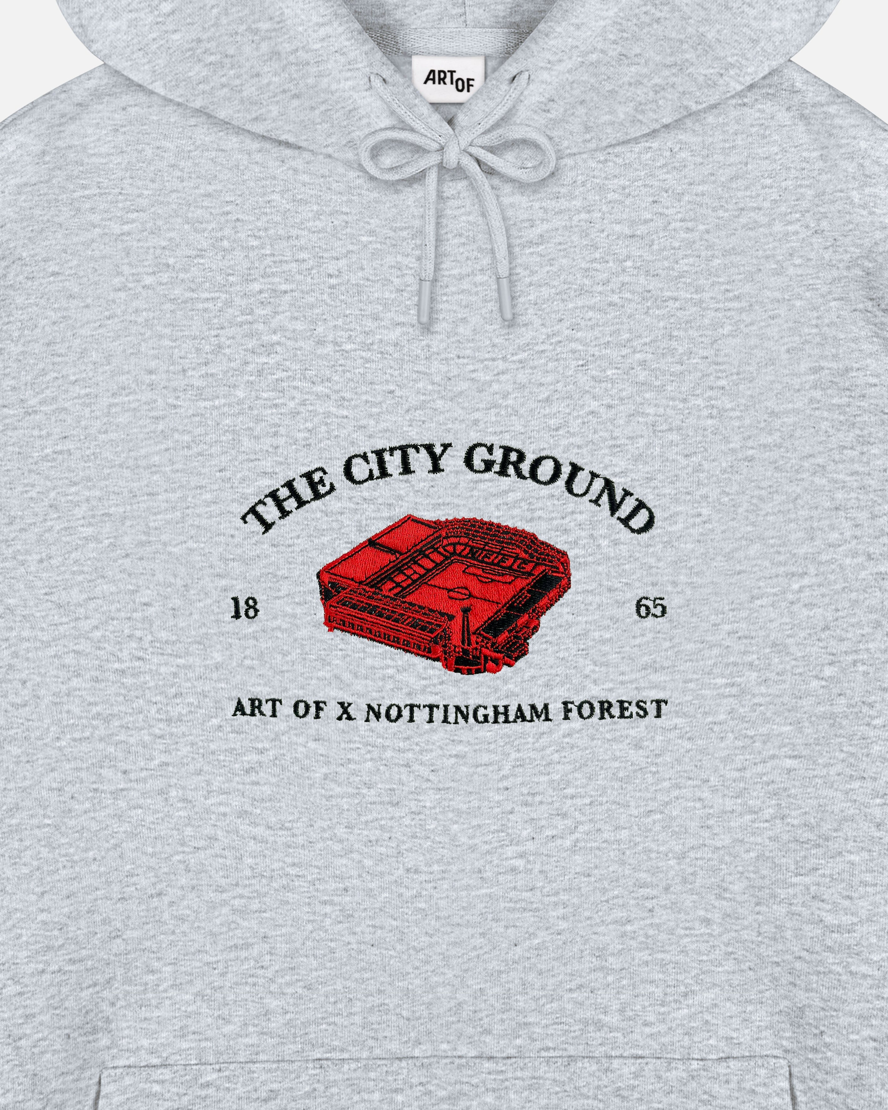ART OF x Forest Stadium Hoodie | NFFC Grey Embroidered Football Sweat