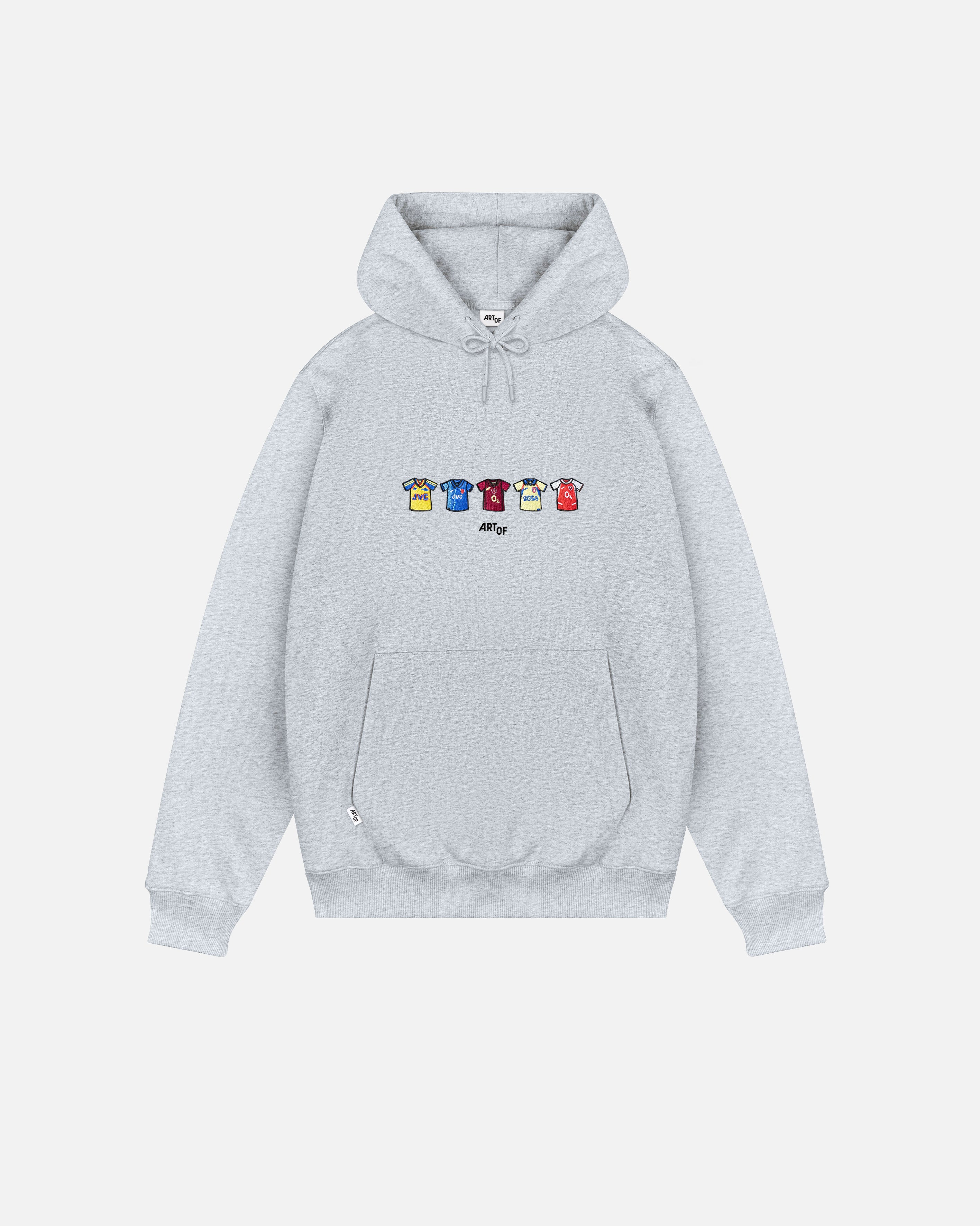 ART OF Football AFC Classics Hoodie | AOF Grey Embroidered Sweat