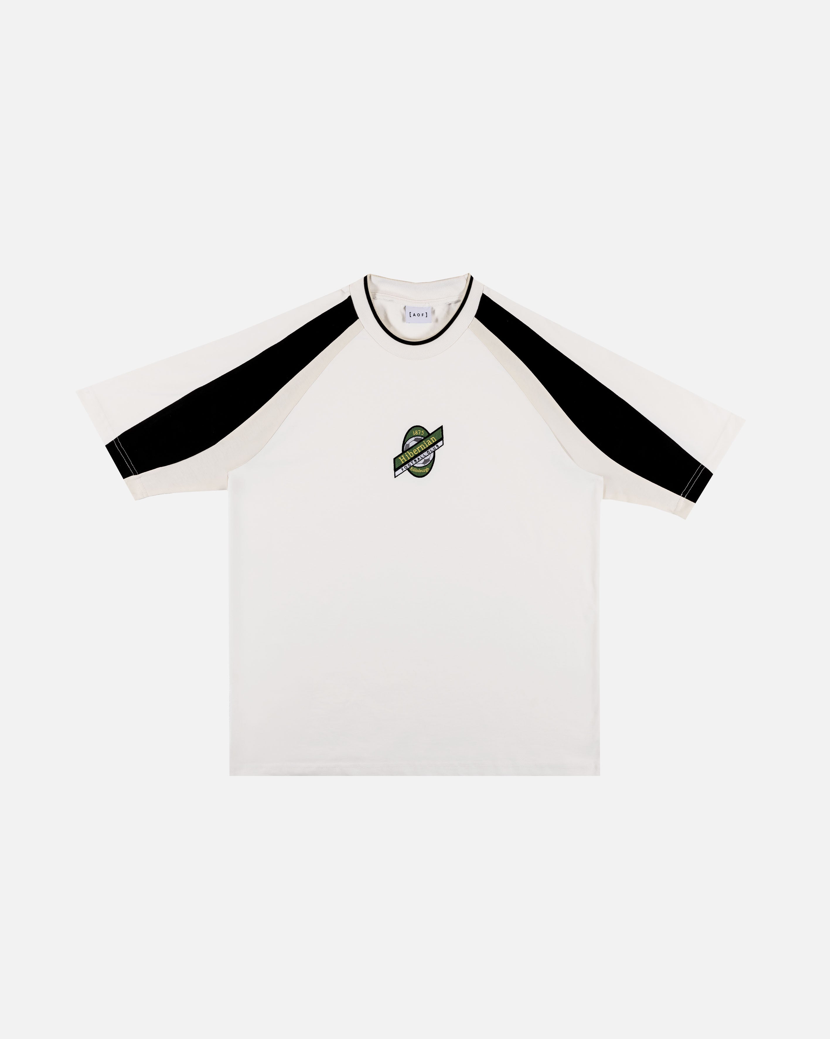 AOF x Hibs 90s Heavyweight Panelled T-shirt | Art of Football