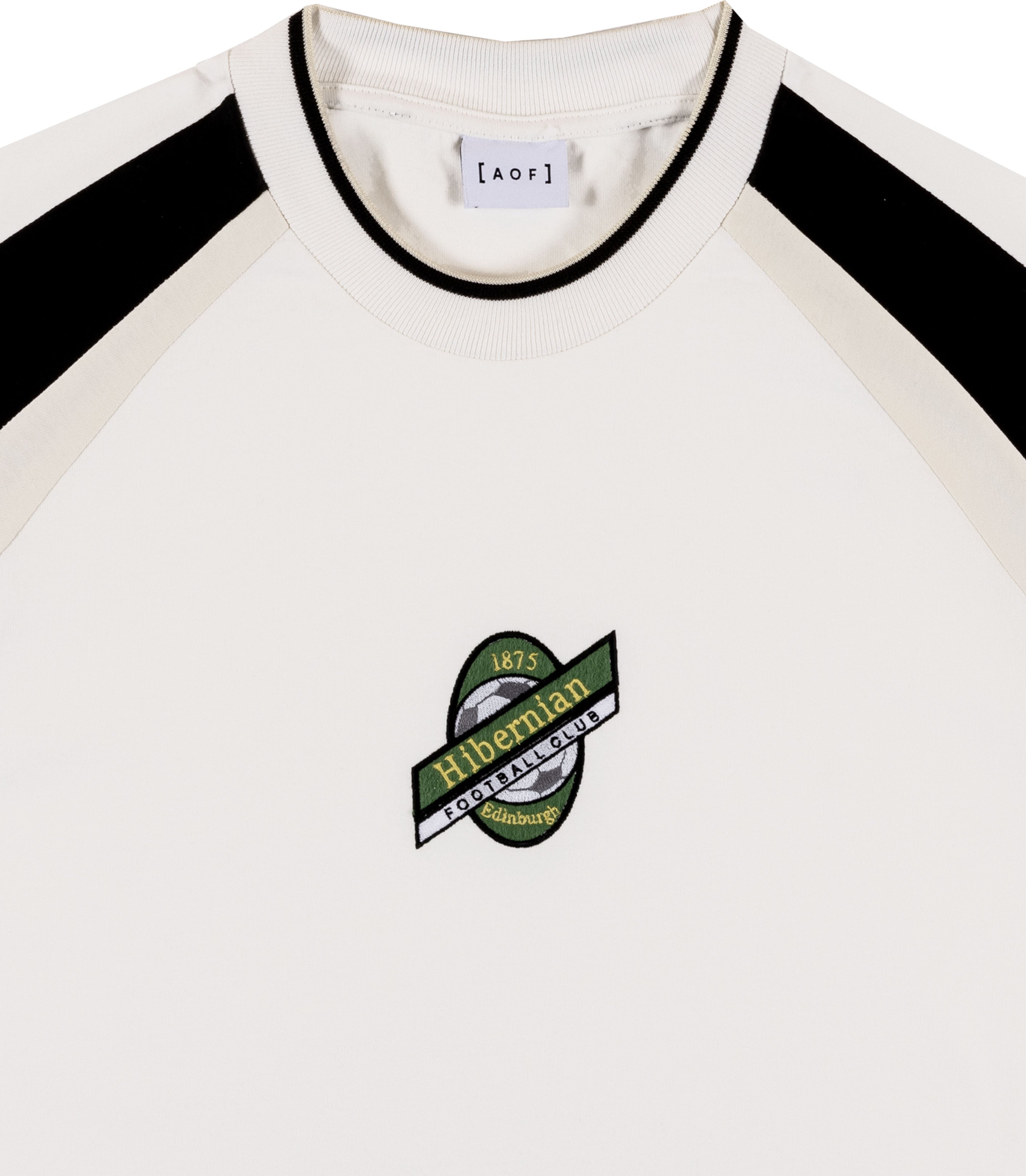 AOF x Hibs 90s Heavyweight Panelled T-shirt | Art of Football