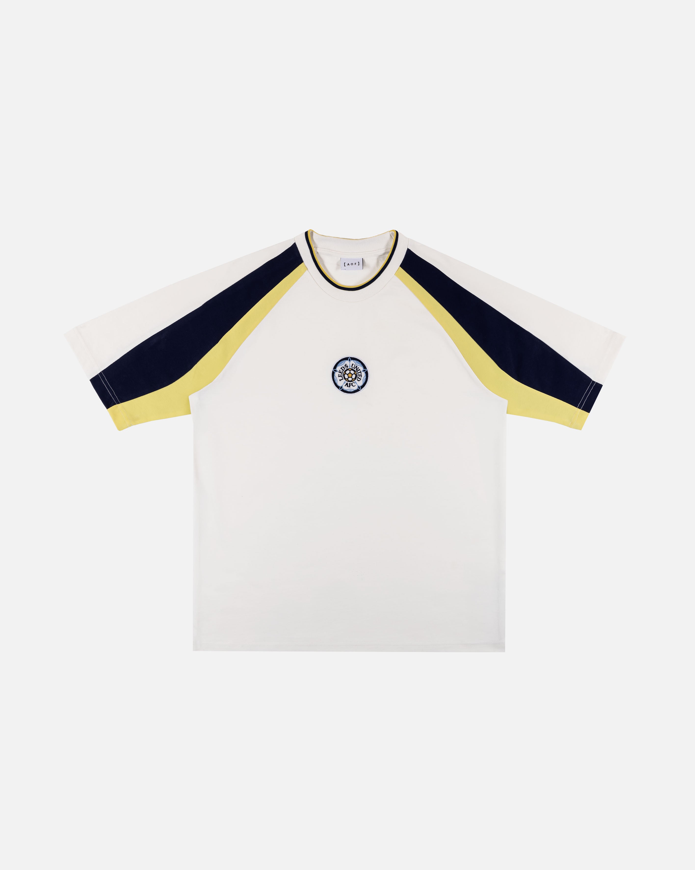 AOF x Leeds 90s Heavyweight Panelled T-shirt | Art of Football