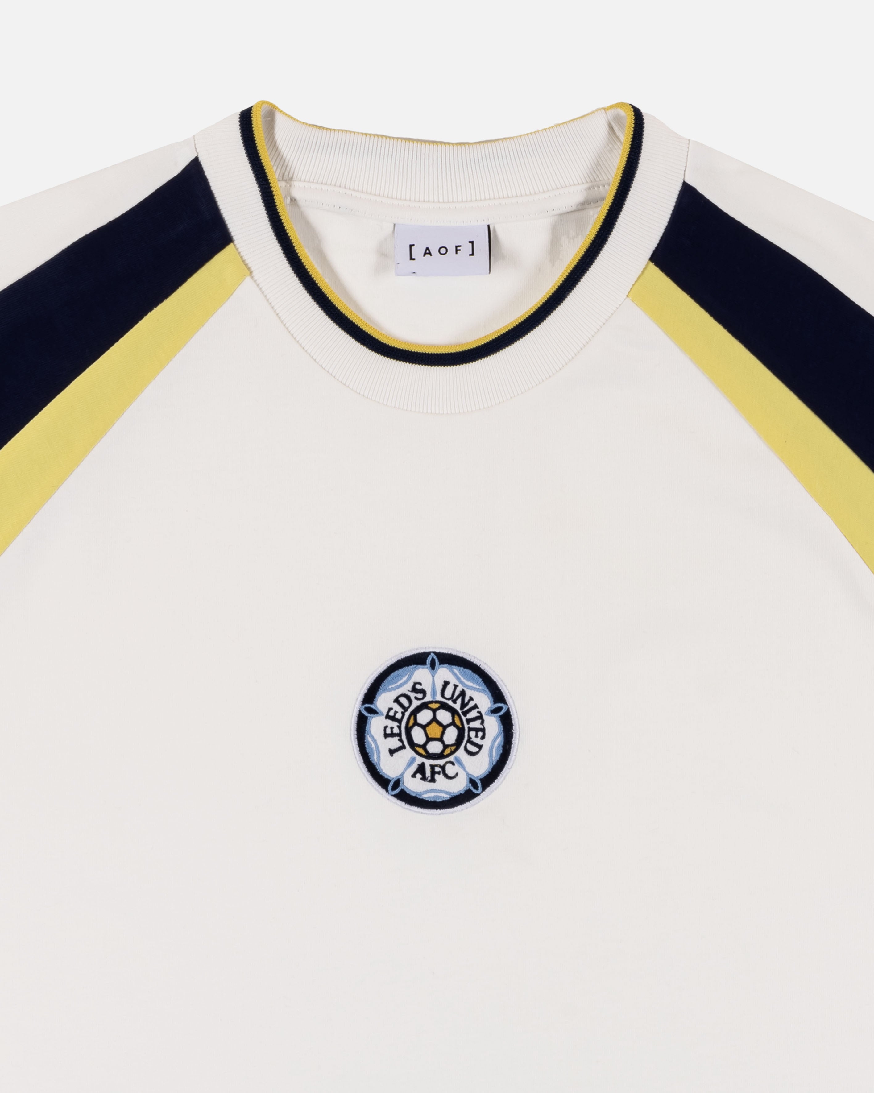 AOF x Leeds 90s Heavyweight Panelled T-shirt | Art of Football
