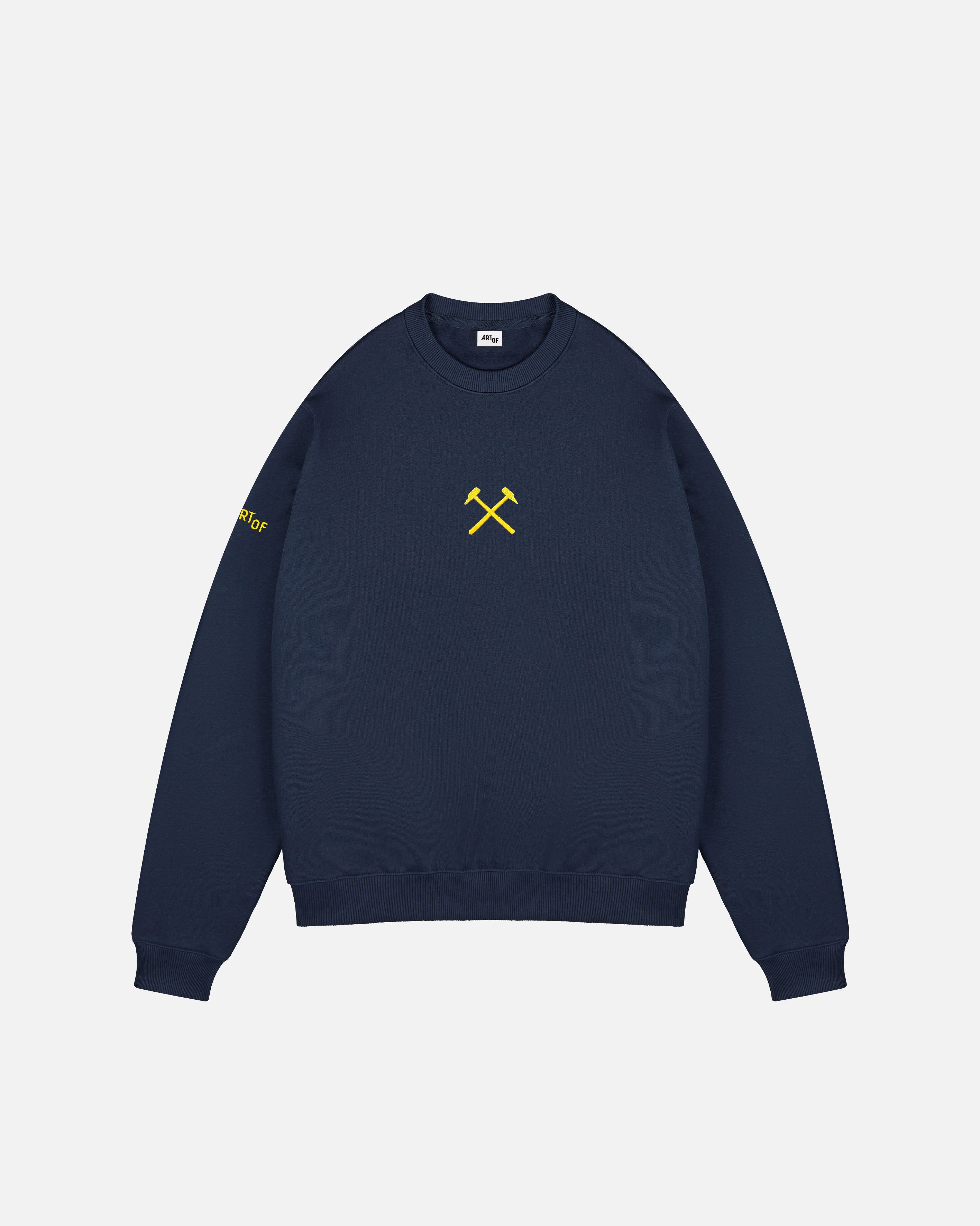 ART OF x West Ham Single Colour Crest Sweat | Navy Football Jumper