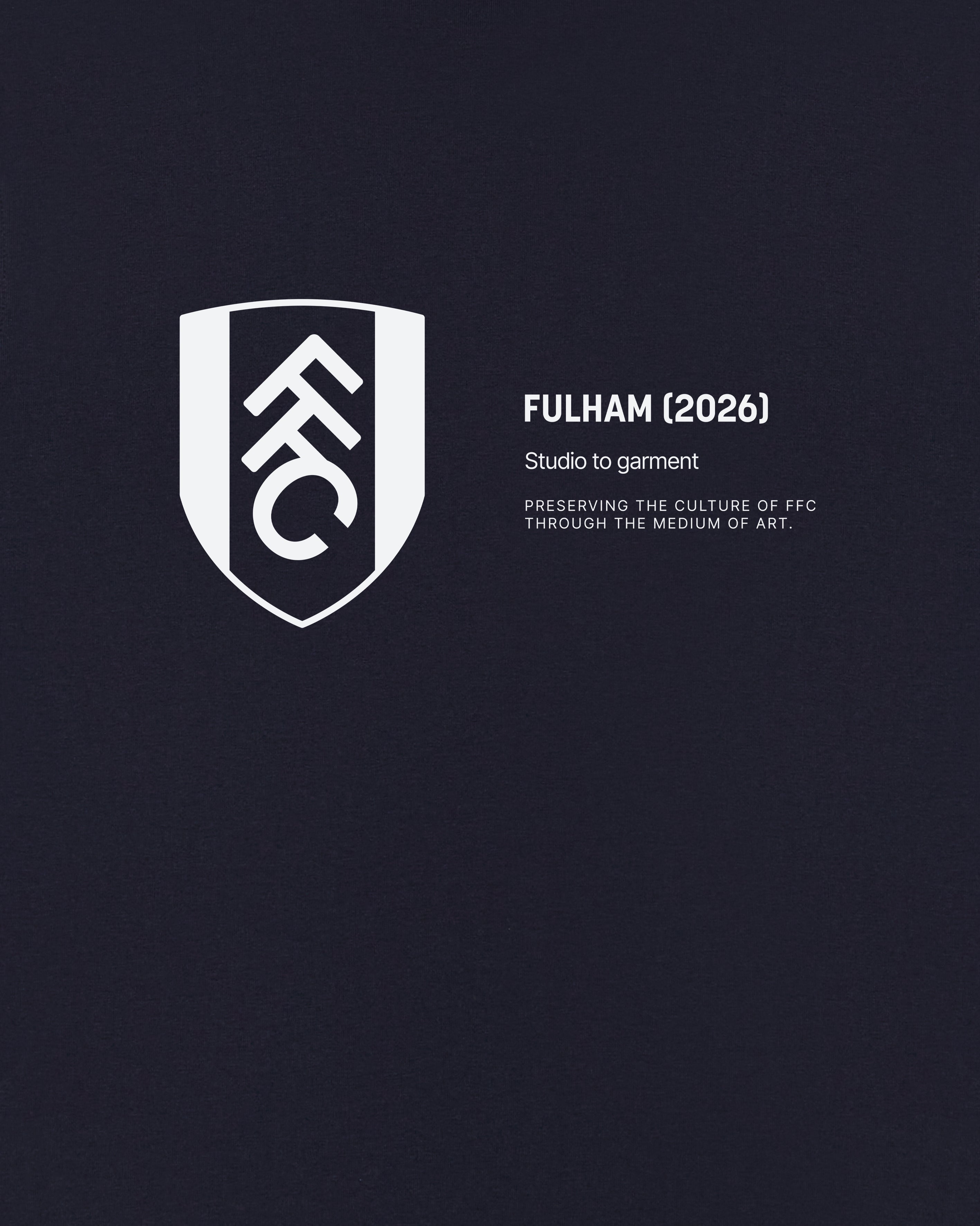ART OF x Fulham Gallery Tee | FFC Navy Graphic Football T-shirt