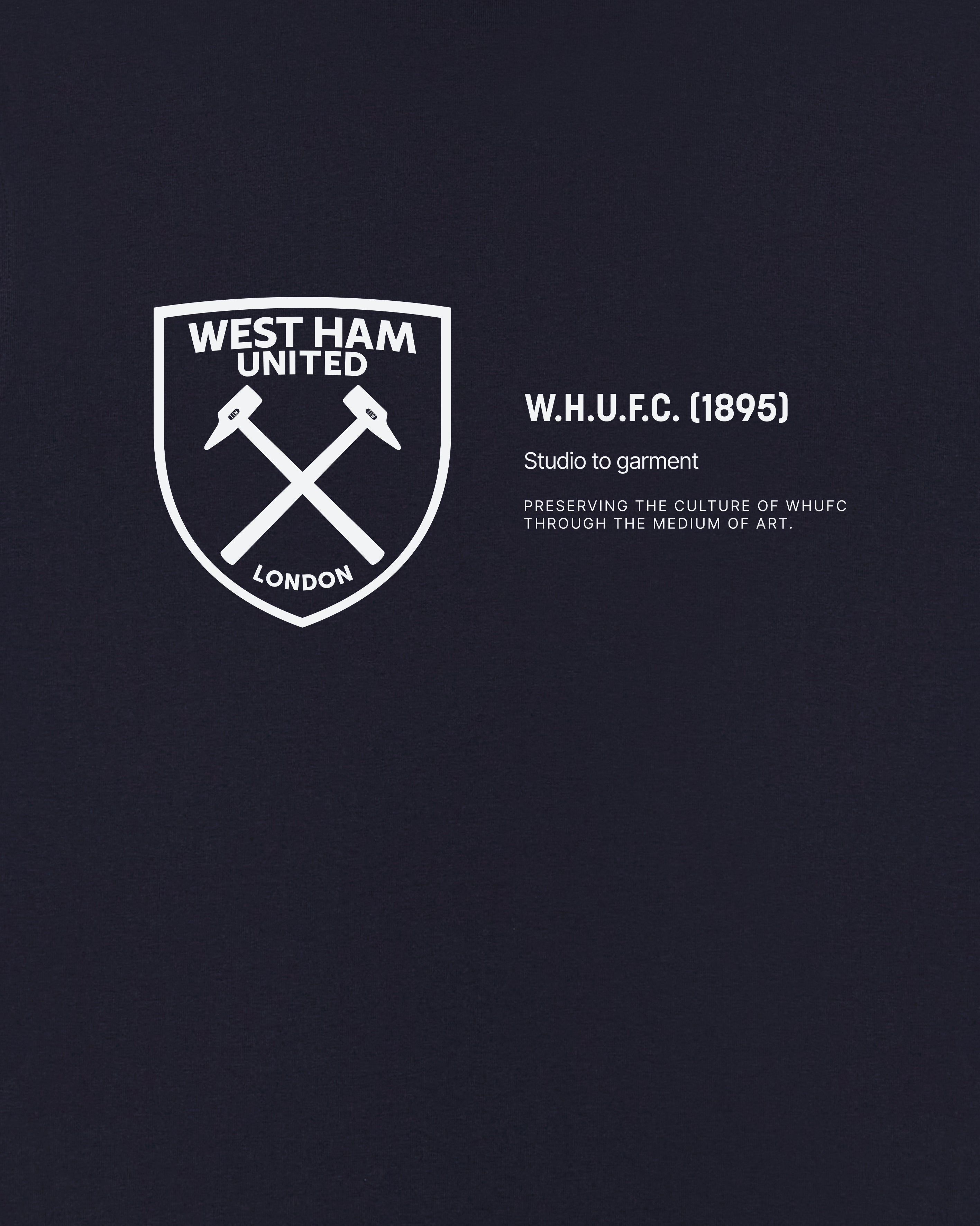 ART OF x West Ham Gallery Tee | WHUFC Navy Graphic Football T-shirt