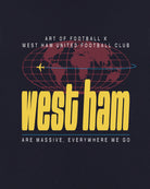 ART OF Football x West Ham Everywhere We Go Tee | Navy Graphic T-shirt