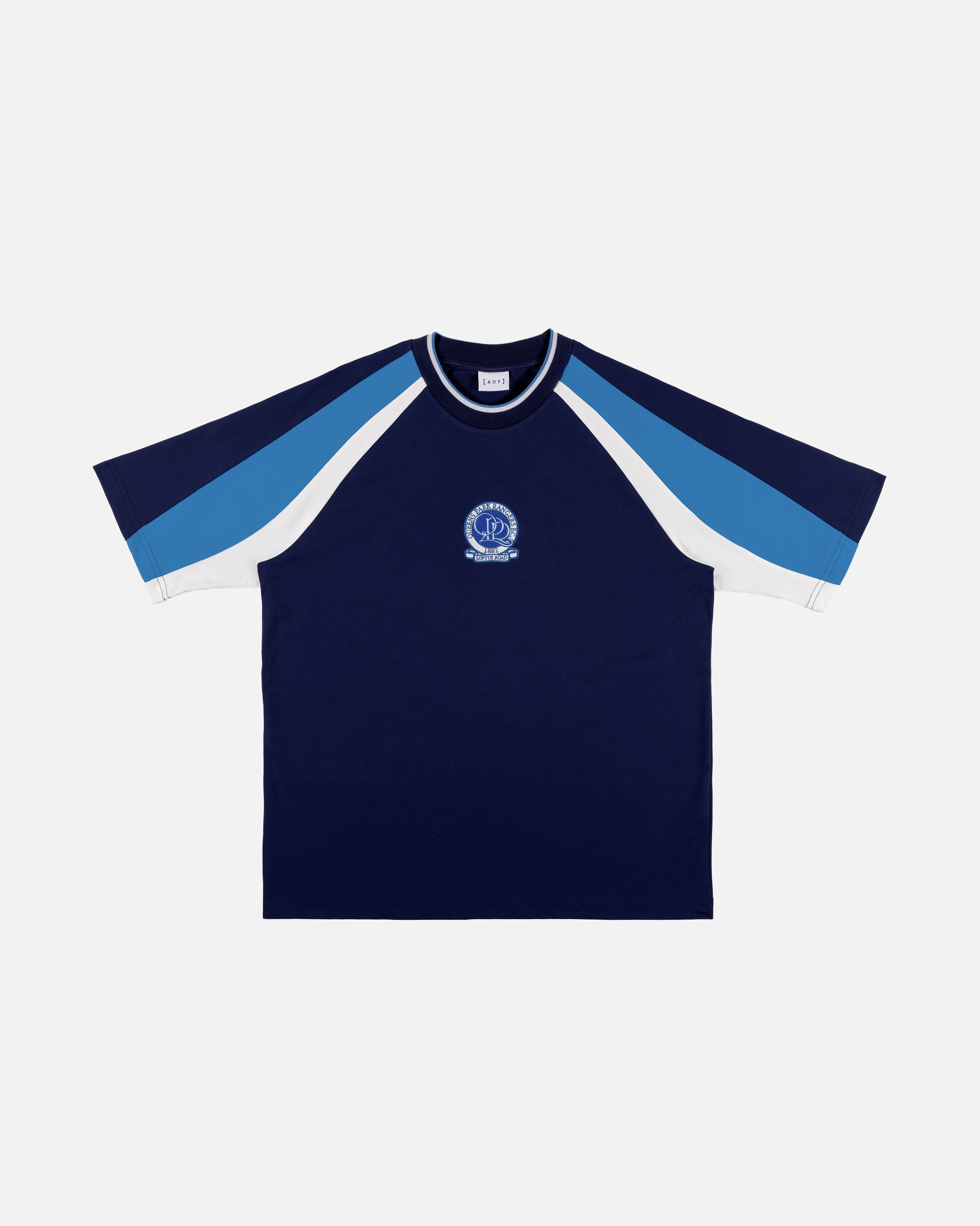 AOF x QPR 90s Heavyweight Panelled T-shirt | Art of Football