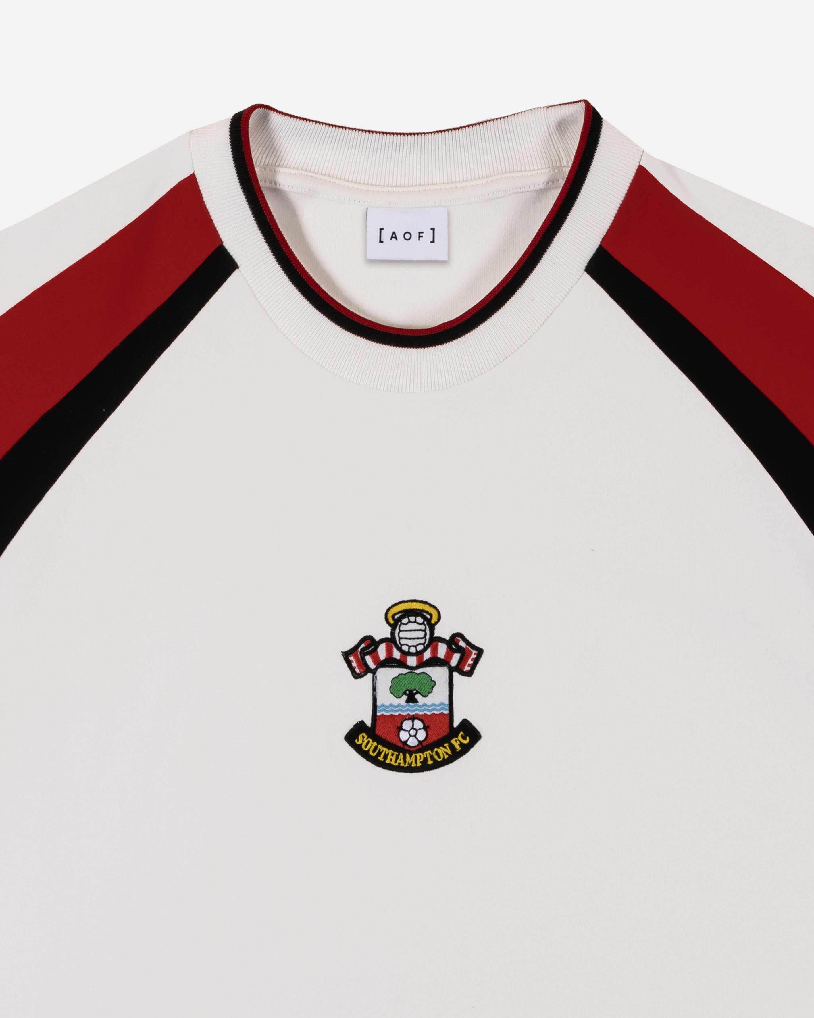 AOF x Southampton 90s Heavyweight Panelled T-shirt | Art of Football