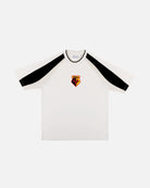 AOF x Watford 90s Heavyweight Panelled T-shirt | Art of Football
