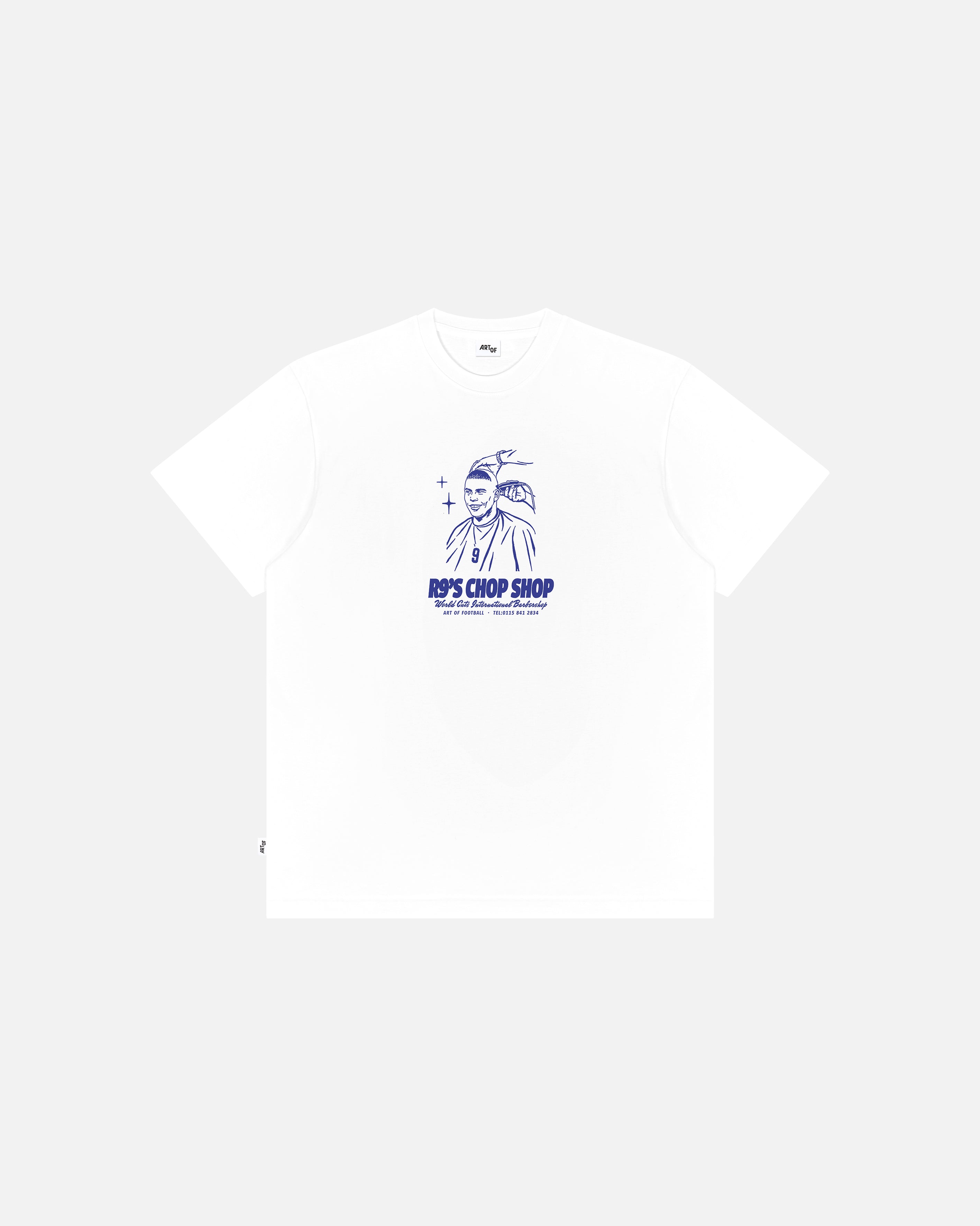 ART OF R9's Chop Shop Tee | Brazil White Graphic Football T-shirt